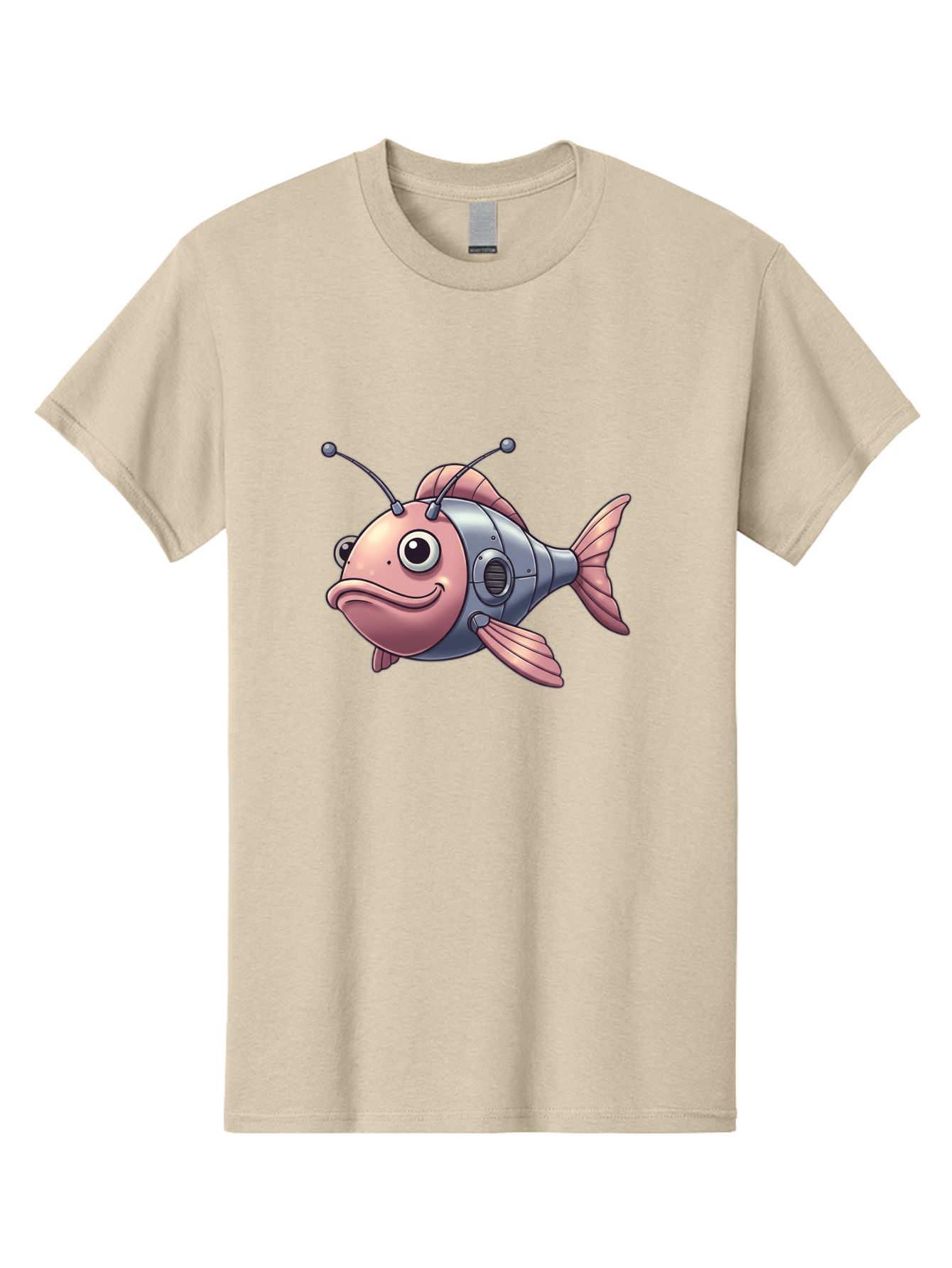 Cyborg-Fish-3 Men'S Graphic Tee, 100% Cotton, Comfortable Casual Summer Wear, Machine Washable, Vintage Camera, Old Camera, Antique Camera, Black Camera, Classic Photography, Photography Equipment, Nostalgic Device, Film Camera, Camera Art Baf011