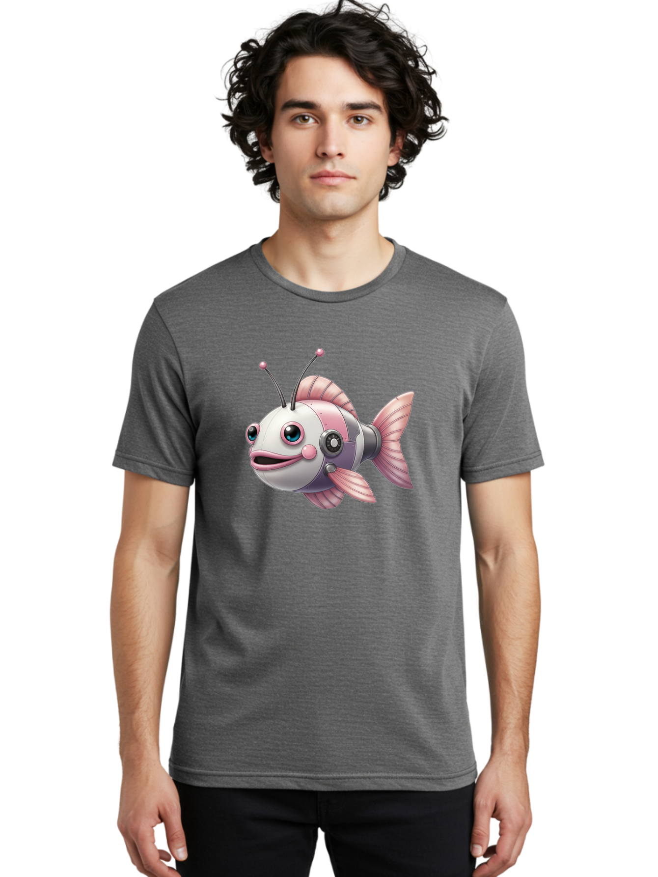 Cyborg-Fish Men'S Graphic Tee, 100% Cotton, Comfortable Casual Summer Wear, Machine Washable, Vintage Camera, Old Camera, Antique Camera, Black Camera, Classic Photography, Photography Equipment, Nostalgic Device, Film Camera, Camera Art Baf012