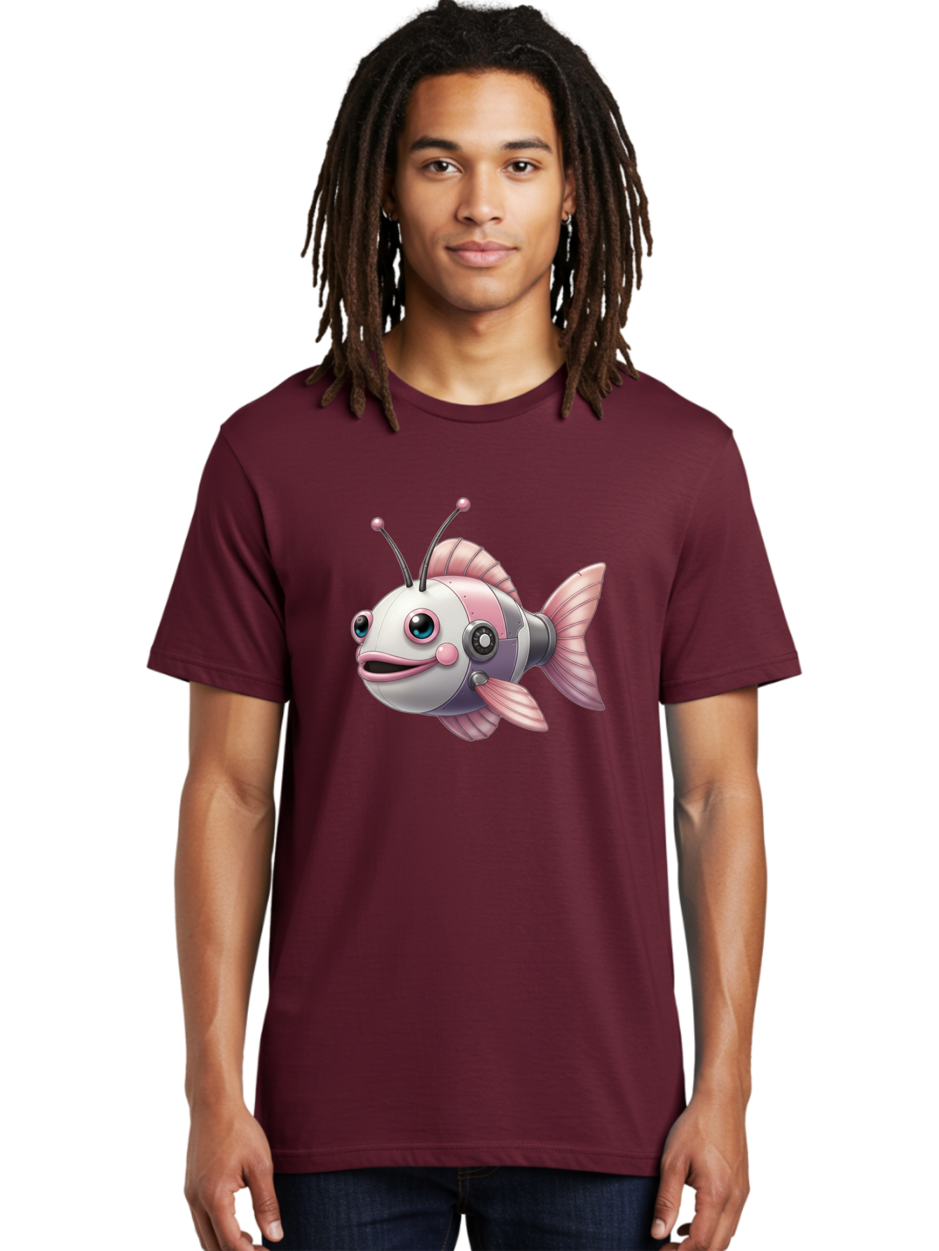Cyborg-Fish Men'S Graphic Tee, 100% Cotton, Comfortable Casual Summer Wear, Machine Washable, Vintage Camera, Old Camera, Antique Camera, Black Camera, Classic Photography, Photography Equipment, Nostalgic Device, Film Camera, Camera Art Baf012