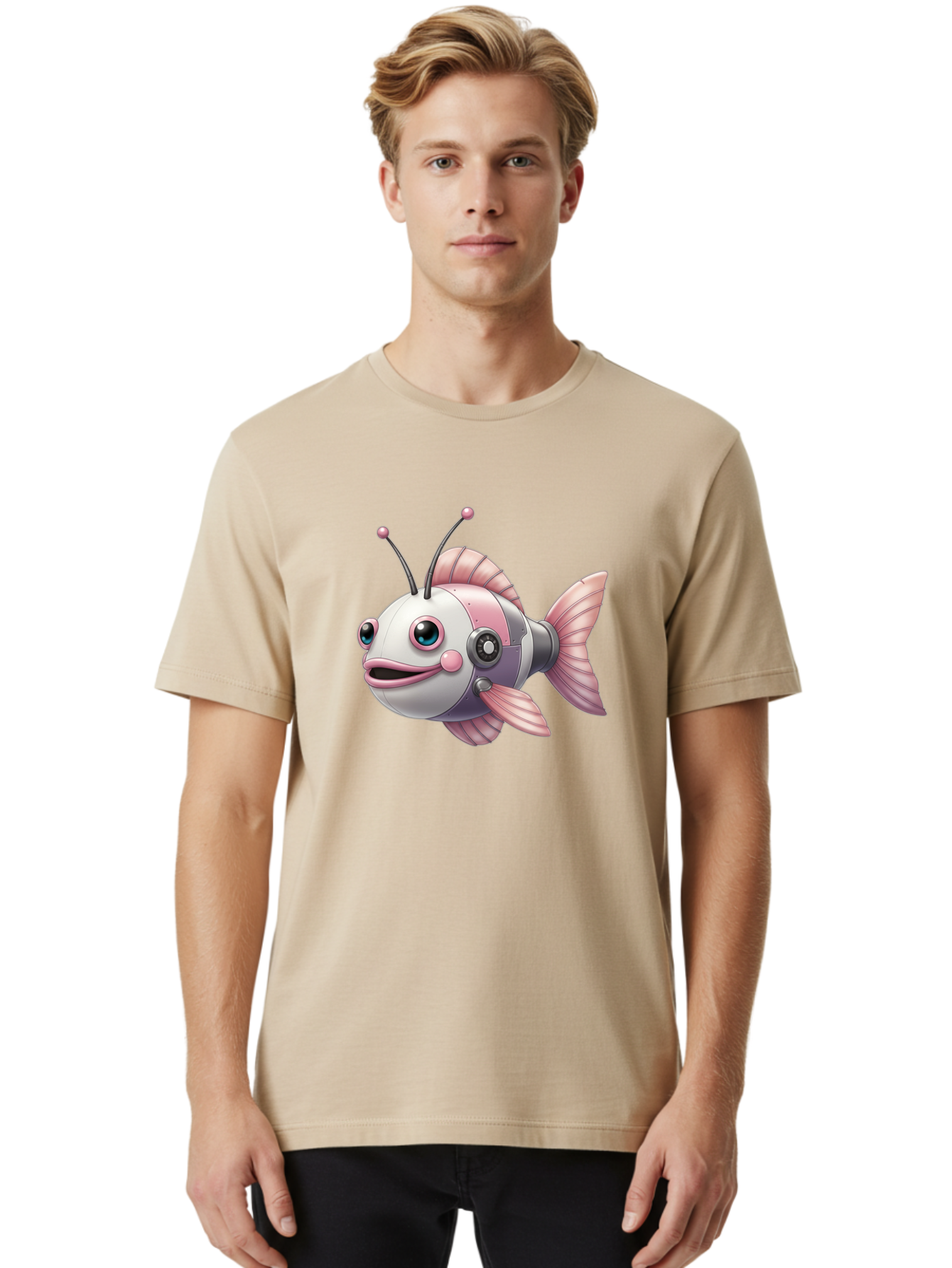 Cyborg-Fish Men'S Graphic Tee, 100% Cotton, Comfortable Casual Summer Wear, Machine Washable, Vintage Camera, Old Camera, Antique Camera, Black Camera, Classic Photography, Photography Equipment, Nostalgic Device, Film Camera, Camera Art Baf012