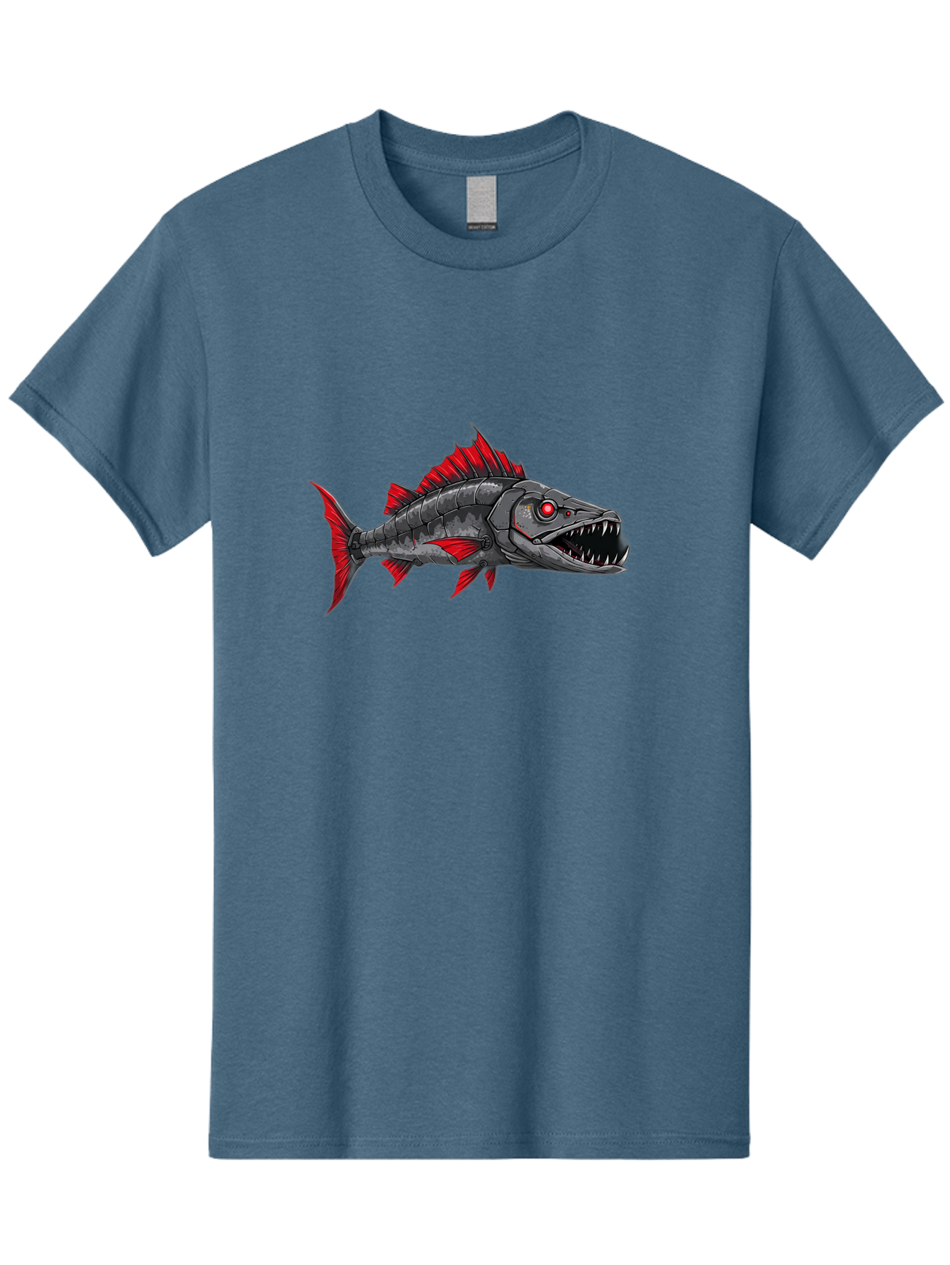Cyborg-Shark Men'S Graphic Tee, 100% Cotton, Comfortable Casual Summer Wear, Machine Washable, Vintage Camera, Old Camera, Antique Camera, Black Camera, Classic Photography, Photography Equipment, Nostalgic Device, Film Camera, Camera Art Baf013