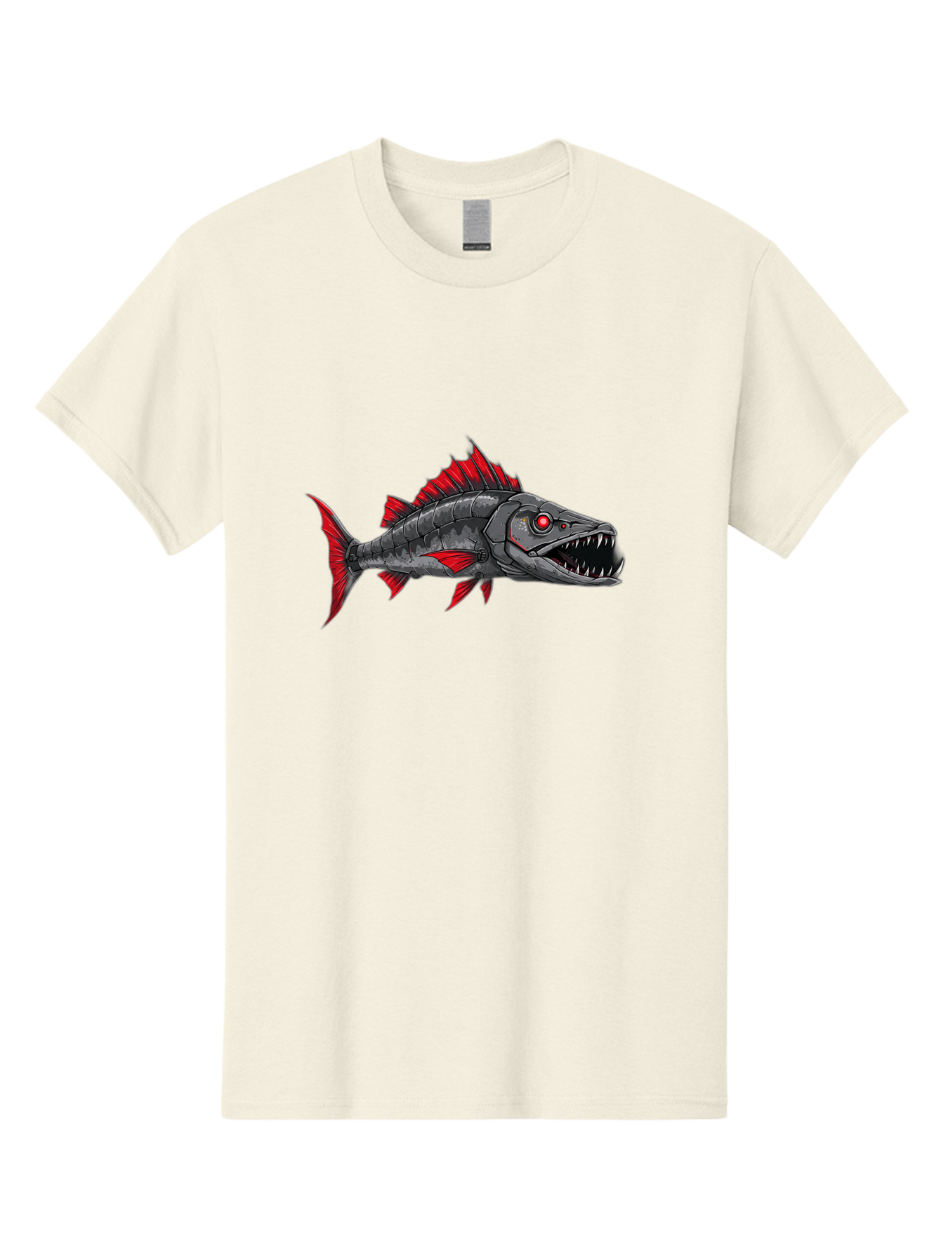 Cyborg-Shark Men'S Graphic Tee, 100% Cotton, Comfortable Casual Summer Wear, Machine Washable, Vintage Camera, Old Camera, Antique Camera, Black Camera, Classic Photography, Photography Equipment, Nostalgic Device, Film Camera, Camera Art Baf013