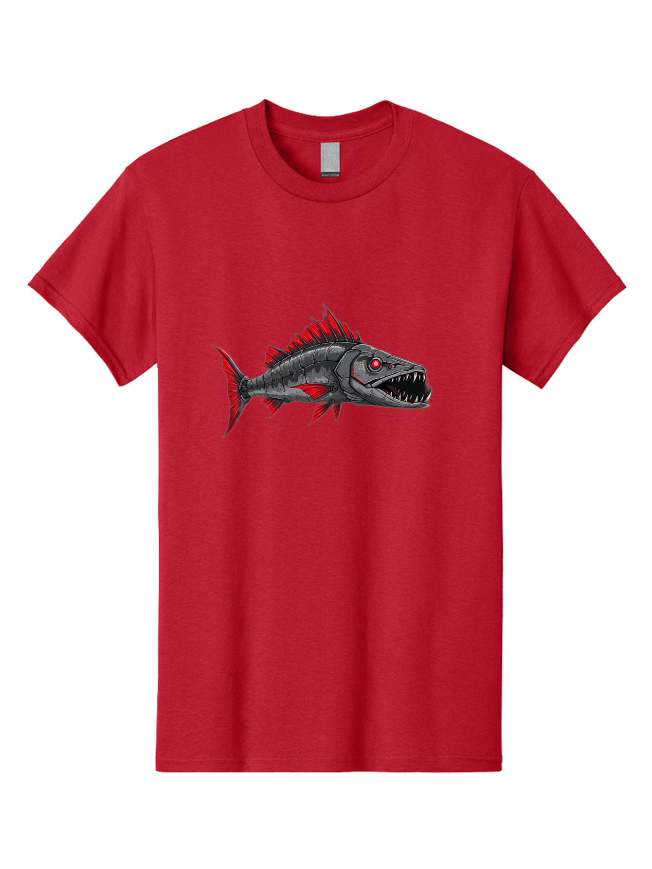 Cyborg-Shark Men'S Graphic Tee, 100% Cotton, Comfortable Casual Summer Wear, Machine Washable, Vintage Camera, Old Camera, Antique Camera, Black Camera, Classic Photography, Photography Equipment, Nostalgic Device, Film Camera, Camera Art Baf013