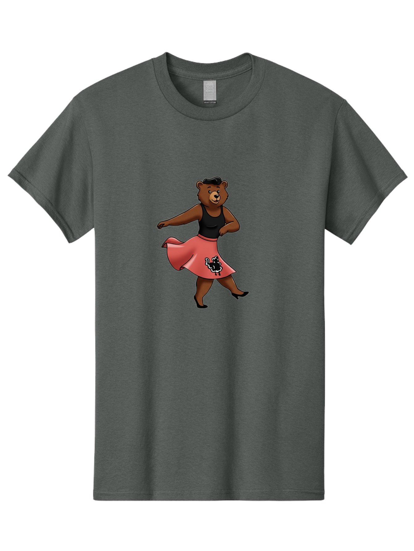 Dancing-Bear-1 Men'S Graphic Tee, 100% Cotton, Comfortable Casual Summer Wear, Machine Washable, Vintage Camera, Old Camera, Antique Camera, Black Camera, Classic Photography, Photography Equipment, Nostalgic Device, Film Camera, Camera Art Baf015