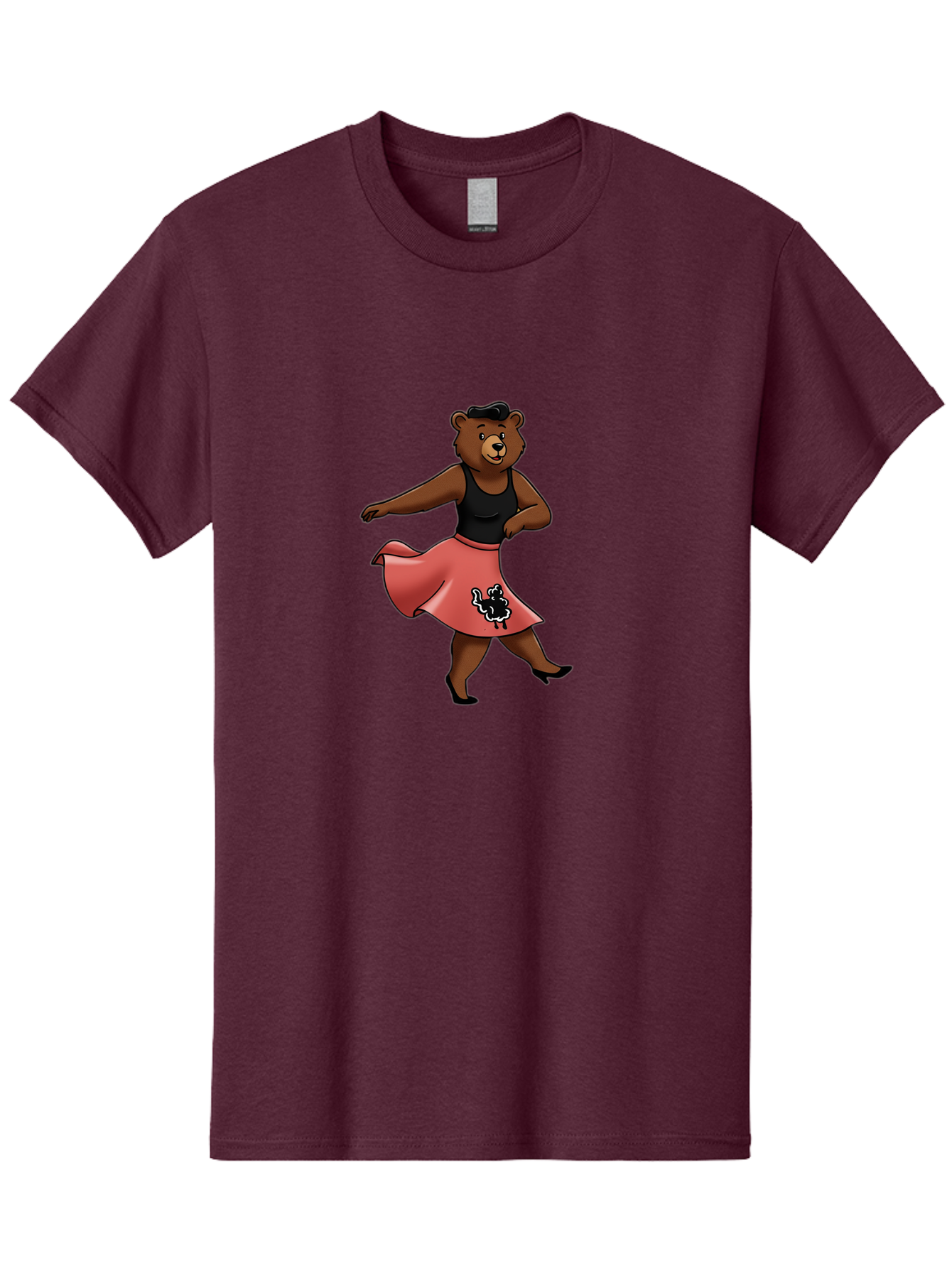 Dancing-Bear-1 Men'S Graphic Tee, 100% Cotton, Comfortable Casual Summer Wear, Machine Washable, Vintage Camera, Old Camera, Antique Camera, Black Camera, Classic Photography, Photography Equipment, Nostalgic Device, Film Camera, Camera Art Baf015