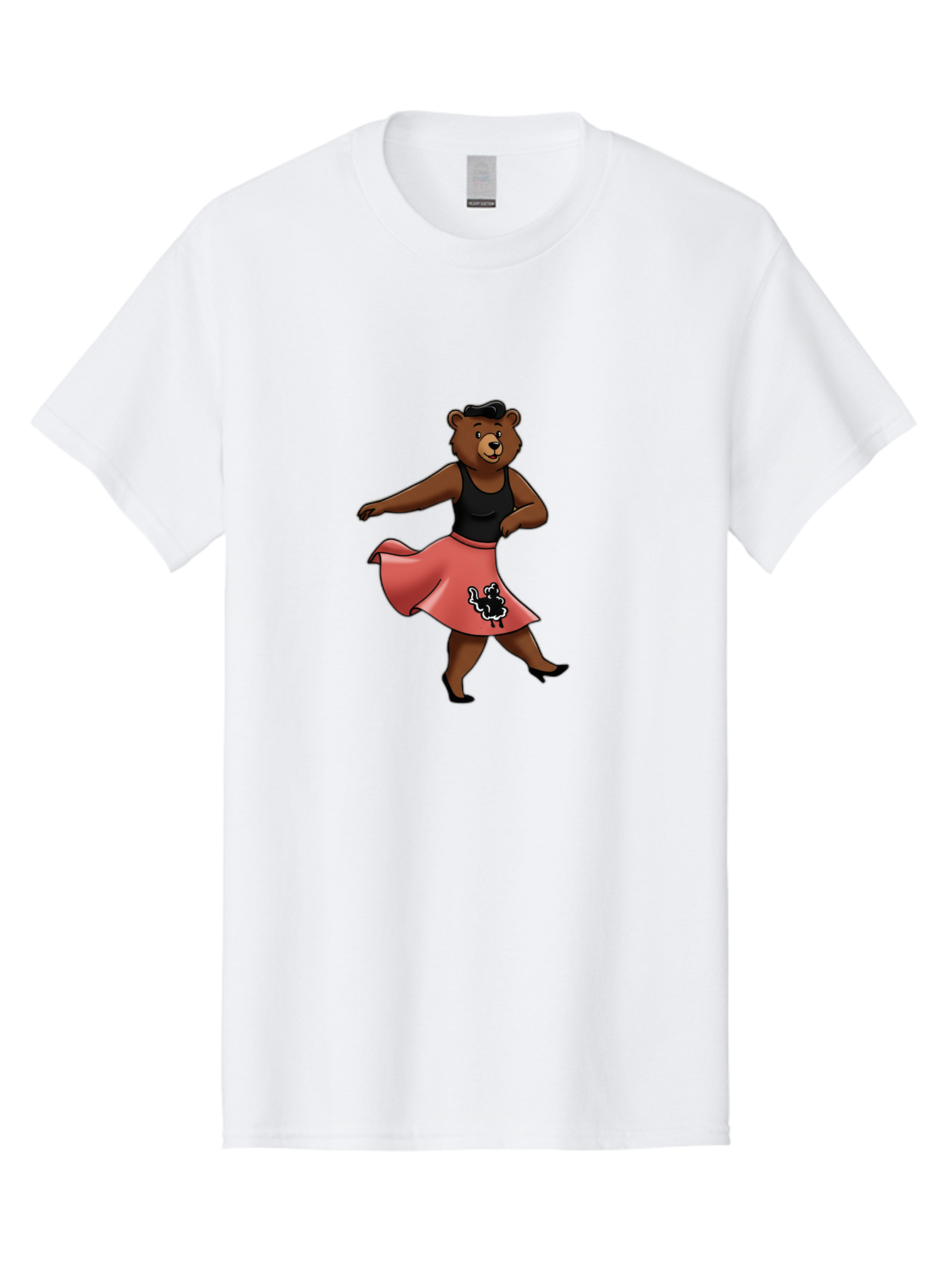 Dancing-Bear-1 Men'S Graphic Tee, 100% Cotton, Comfortable Casual Summer Wear, Machine Washable, Vintage Camera, Old Camera, Antique Camera, Black Camera, Classic Photography, Photography Equipment, Nostalgic Device, Film Camera, Camera Art Baf015