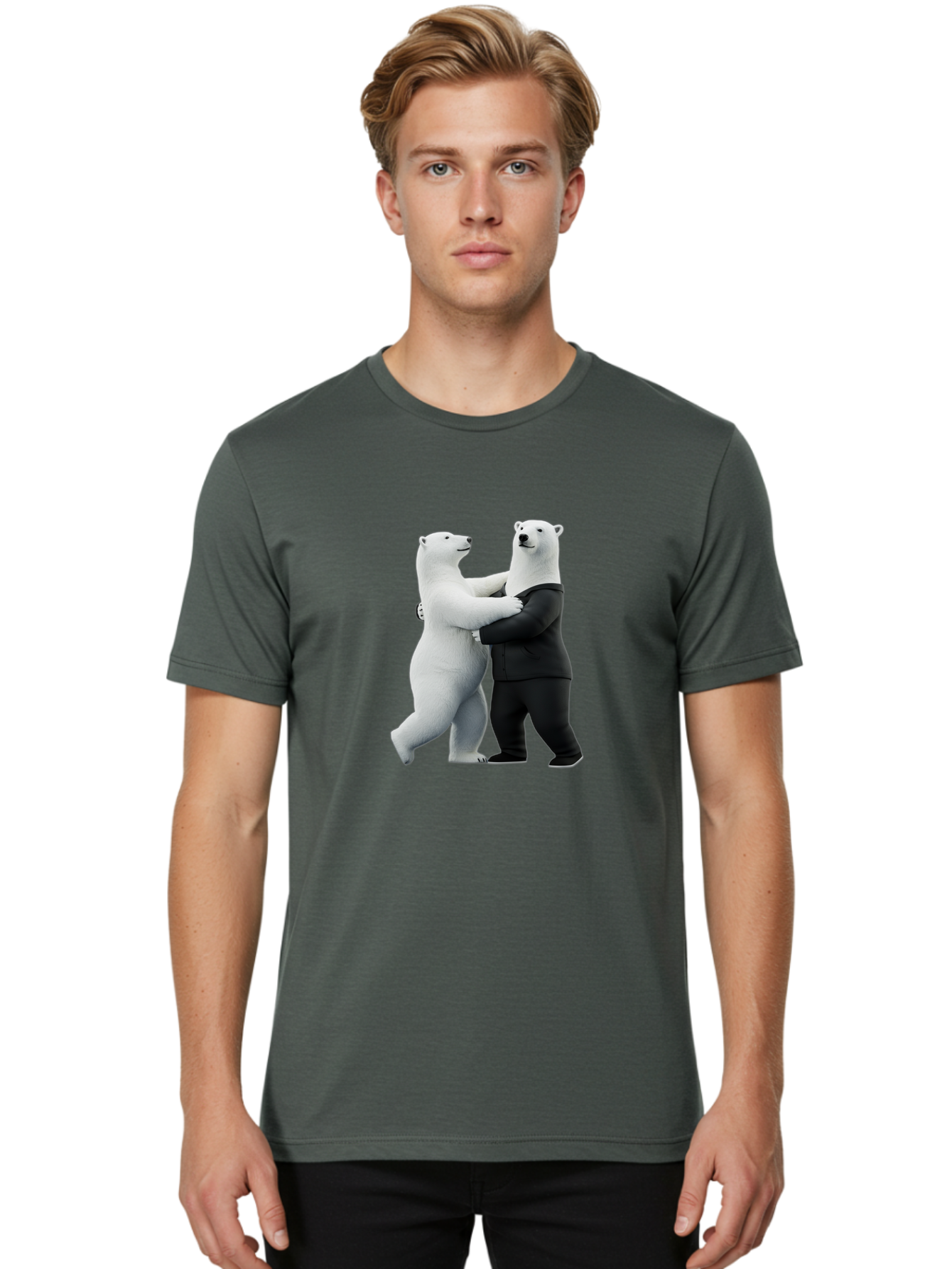 Dancing-Polar-Bears-1 Men'S Graphic Tee, 100% Cotton, Comfortable Casual Summer Wear, Machine Washable, Vintage Camera, Old Camera, Antique Camera, Black Camera, Classic Photography, Photography Equipment, Nostalgic Device, Film Camera, Baf018