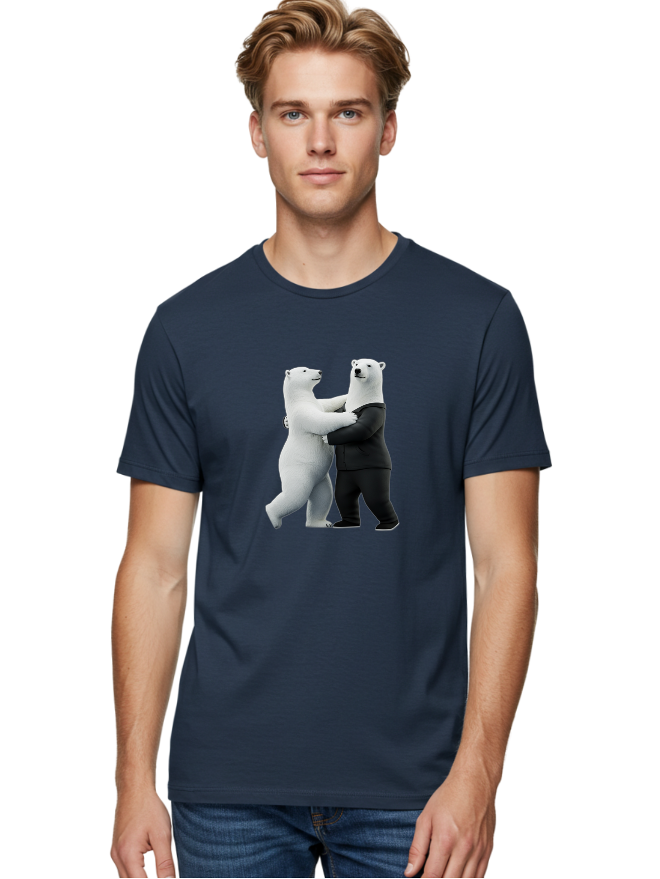 Dancing-Polar-Bears-1 Men'S Graphic Tee, 100% Cotton, Comfortable Casual Summer Wear, Machine Washable, Vintage Camera, Old Camera, Antique Camera, Black Camera, Classic Photography, Photography Equipment, Nostalgic Device, Film Camera, Baf018