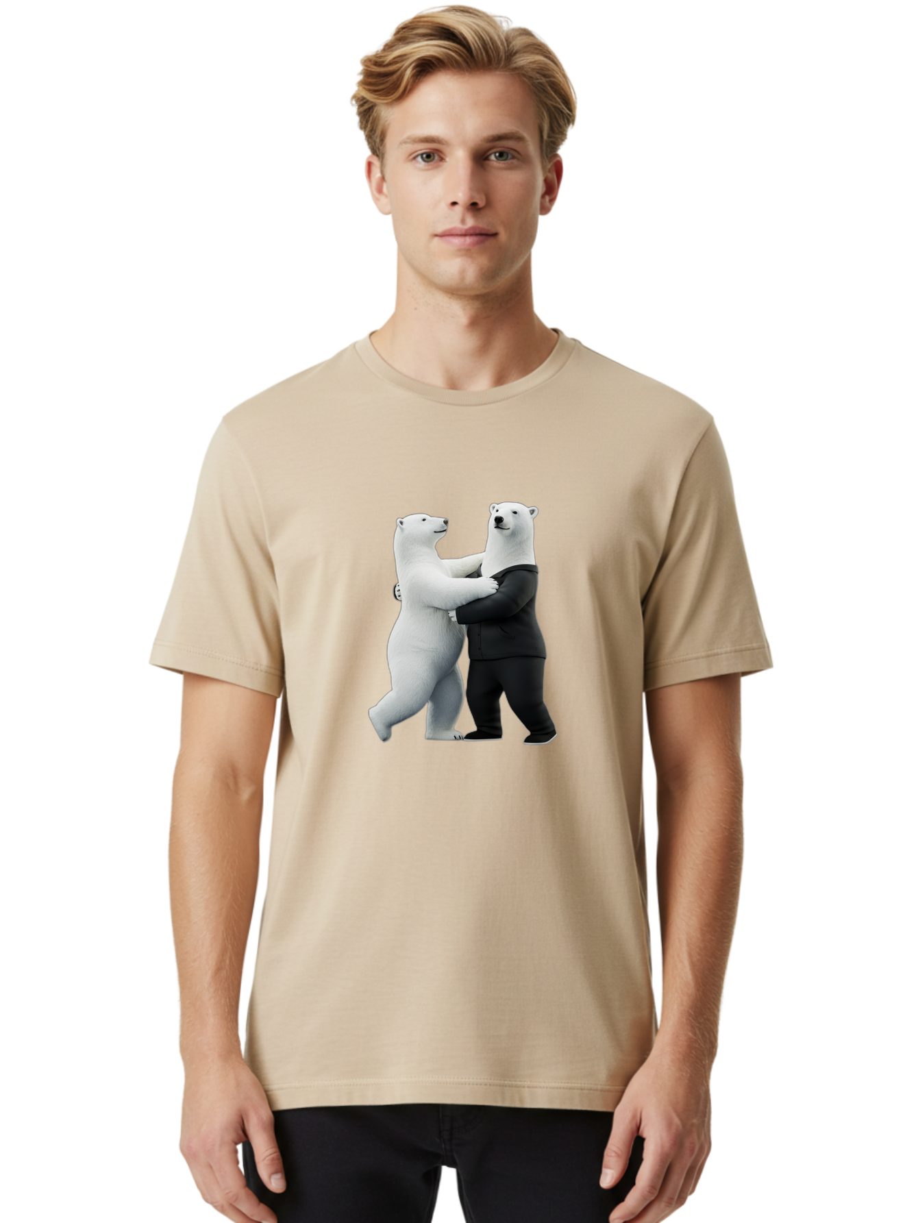 Dancing-Polar-Bears-1 Men'S Graphic Tee, 100% Cotton, Comfortable Casual Summer Wear, Machine Washable, Vintage Camera, Old Camera, Antique Camera, Black Camera, Classic Photography, Photography Equipment, Nostalgic Device, Film Camera, Baf018