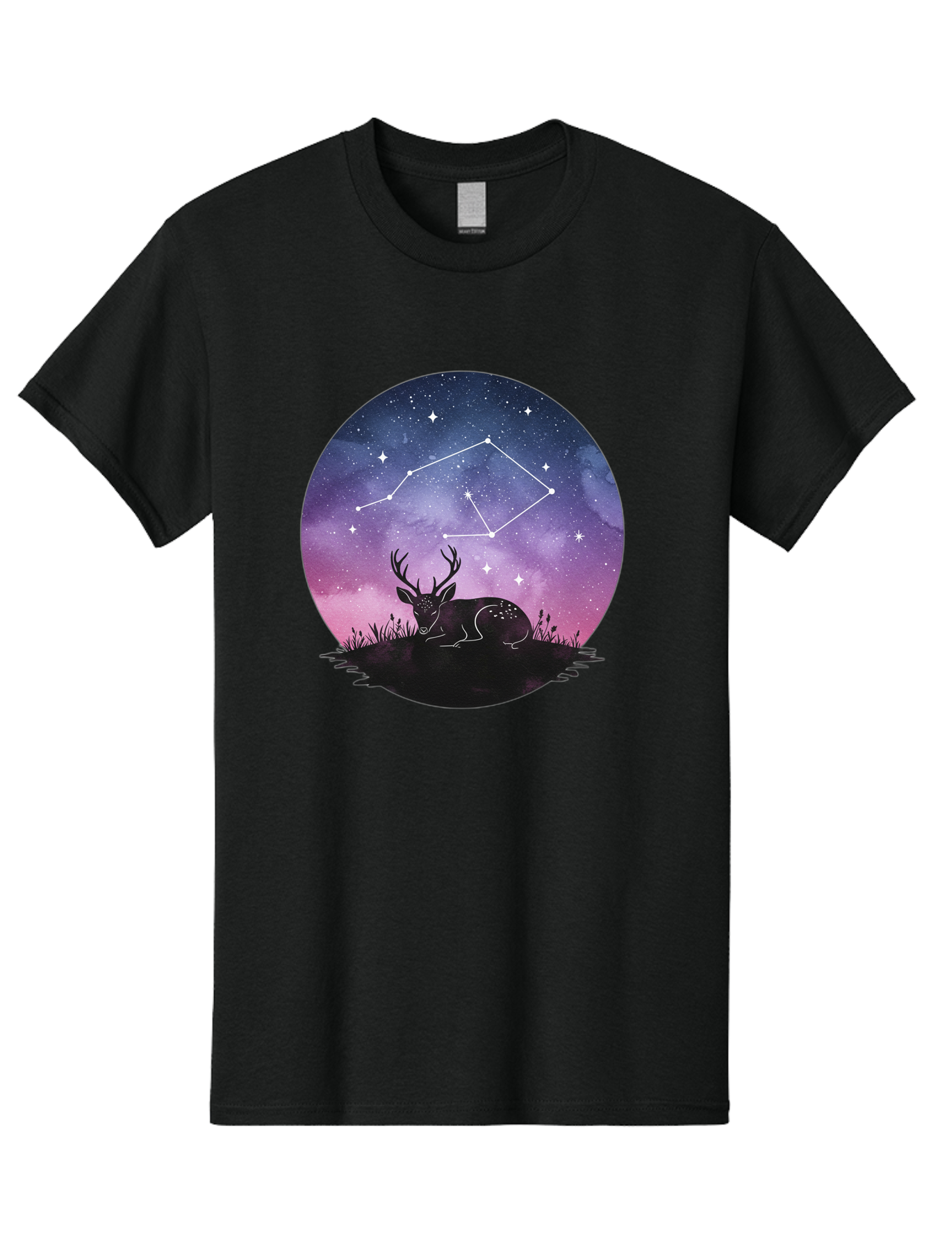 Deer-Constellation-1 Men'S Graphic Tee, 100% Cotton, Comfortable Casual Summer Wear, Machine Washable, Vintage Camera, Old Camera, Antique Camera, Black Camera, Classic Photography, Photography Equipment, Nostalgic Device, Film Camera, Baf021