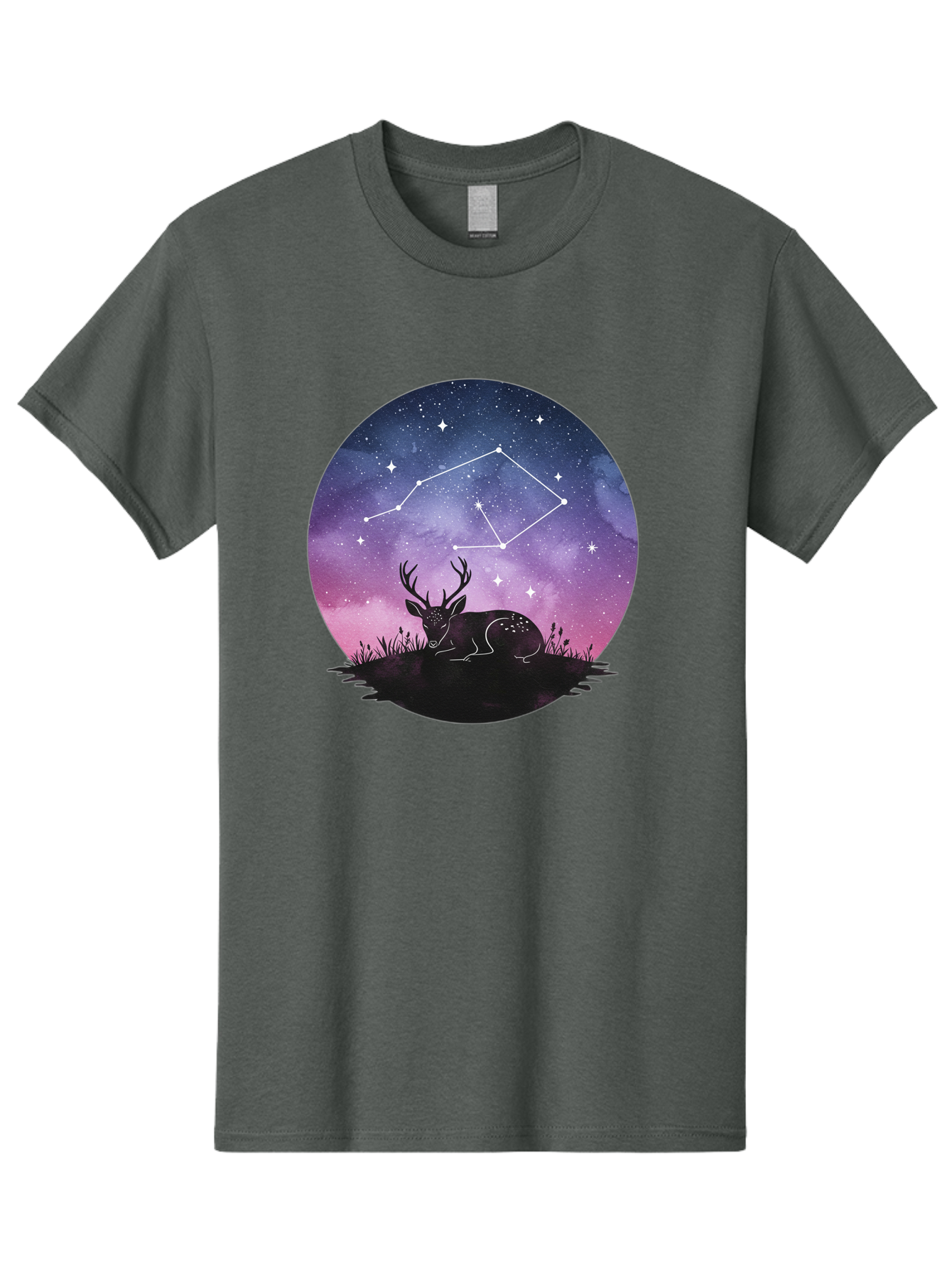 Deer-Constellation-1 Men'S Graphic Tee, 100% Cotton, Comfortable Casual Summer Wear, Machine Washable, Vintage Camera, Old Camera, Antique Camera, Black Camera, Classic Photography, Photography Equipment, Nostalgic Device, Film Camera, Baf021