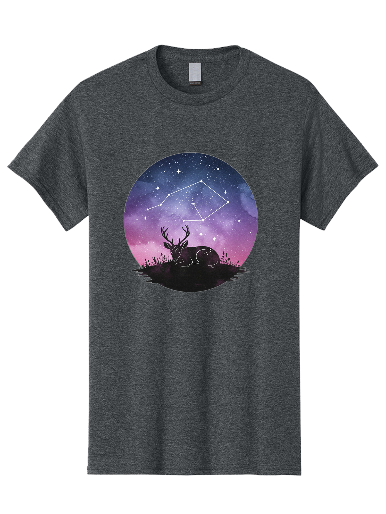 Deer-Constellation-1 Men'S Graphic Tee, 100% Cotton, Comfortable Casual Summer Wear, Machine Washable, Vintage Camera, Old Camera, Antique Camera, Black Camera, Classic Photography, Photography Equipment, Nostalgic Device, Film Camera, Baf021