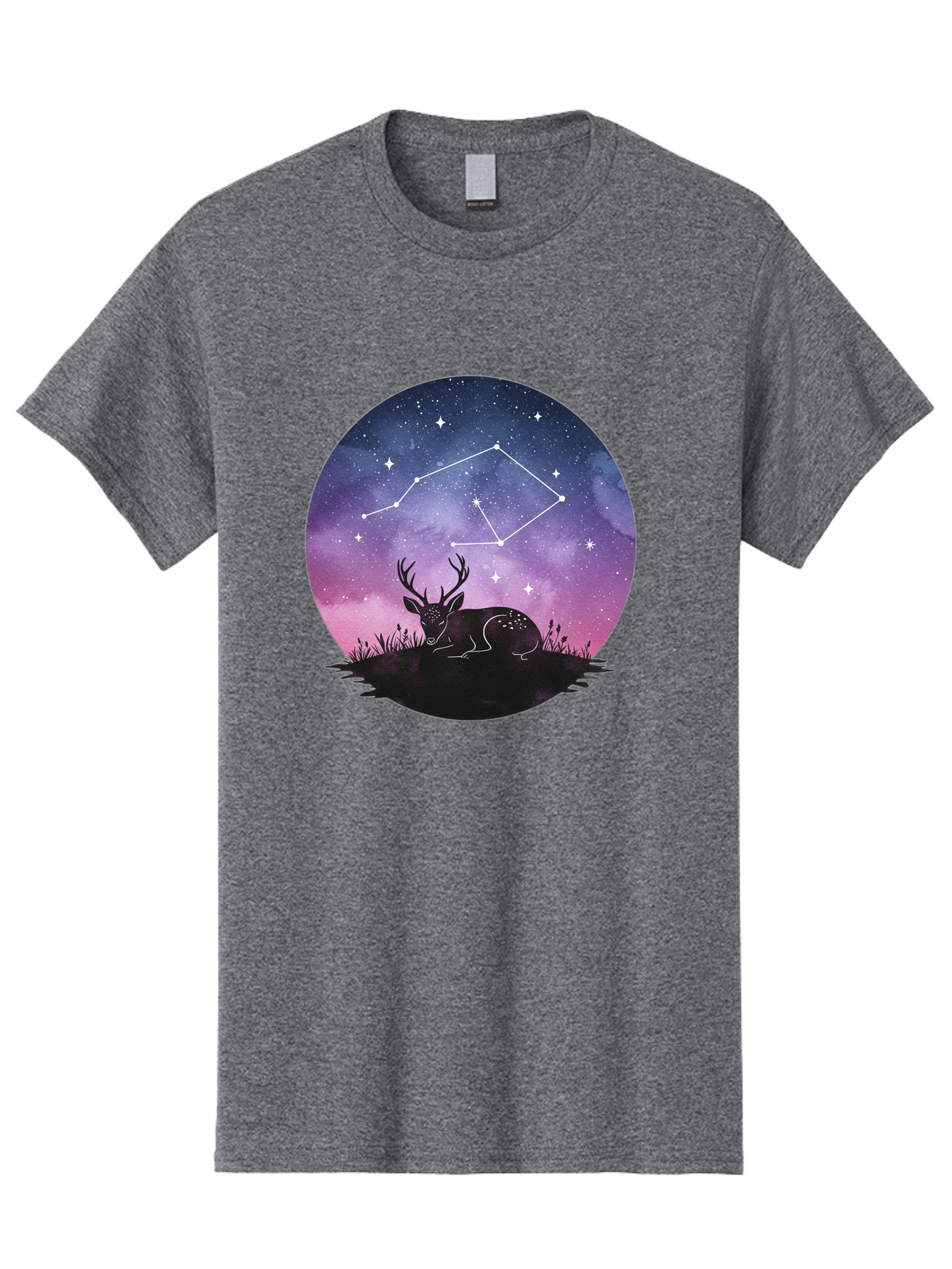 Deer-Constellation-1 Men'S Graphic Tee, 100% Cotton, Comfortable Casual Summer Wear, Machine Washable, Vintage Camera, Old Camera, Antique Camera, Black Camera, Classic Photography, Photography Equipment, Nostalgic Device, Film Camera, Baf021
