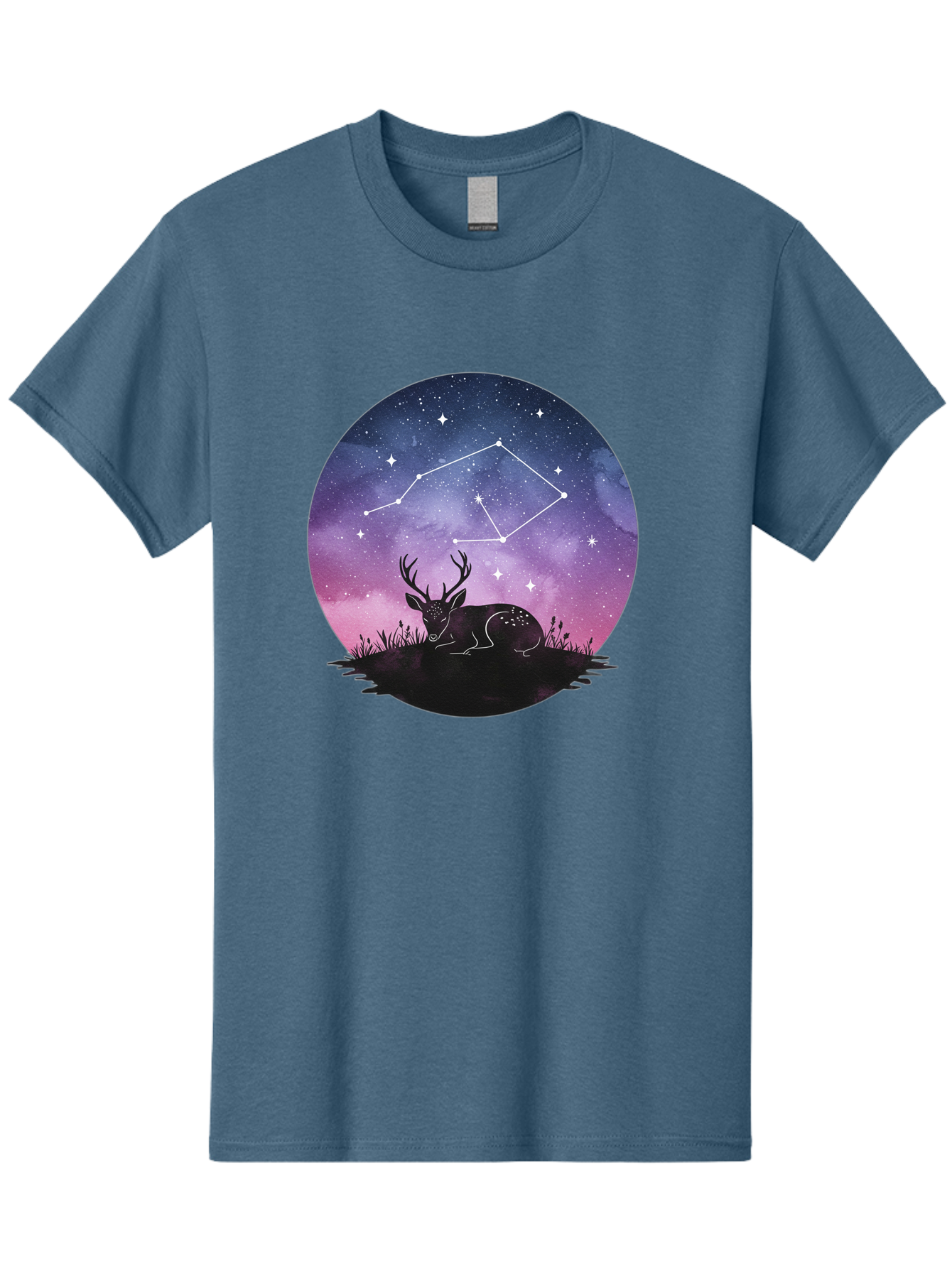 Deer-Constellation-1 Men'S Graphic Tee, 100% Cotton, Comfortable Casual Summer Wear, Machine Washable, Vintage Camera, Old Camera, Antique Camera, Black Camera, Classic Photography, Photography Equipment, Nostalgic Device, Film Camera, Baf021