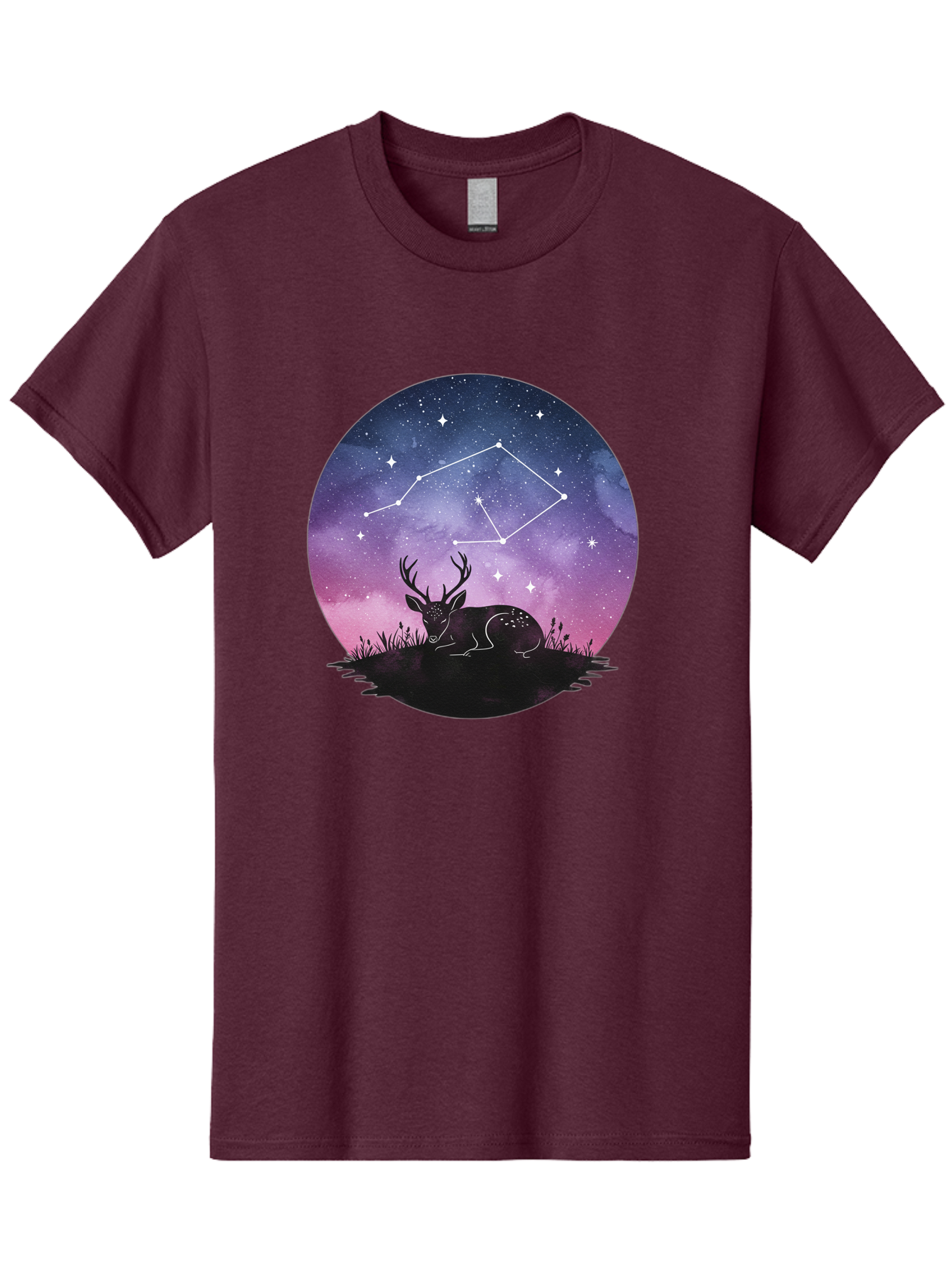 Deer-Constellation-1 Men'S Graphic Tee, 100% Cotton, Comfortable Casual Summer Wear, Machine Washable, Vintage Camera, Old Camera, Antique Camera, Black Camera, Classic Photography, Photography Equipment, Nostalgic Device, Film Camera, Baf021