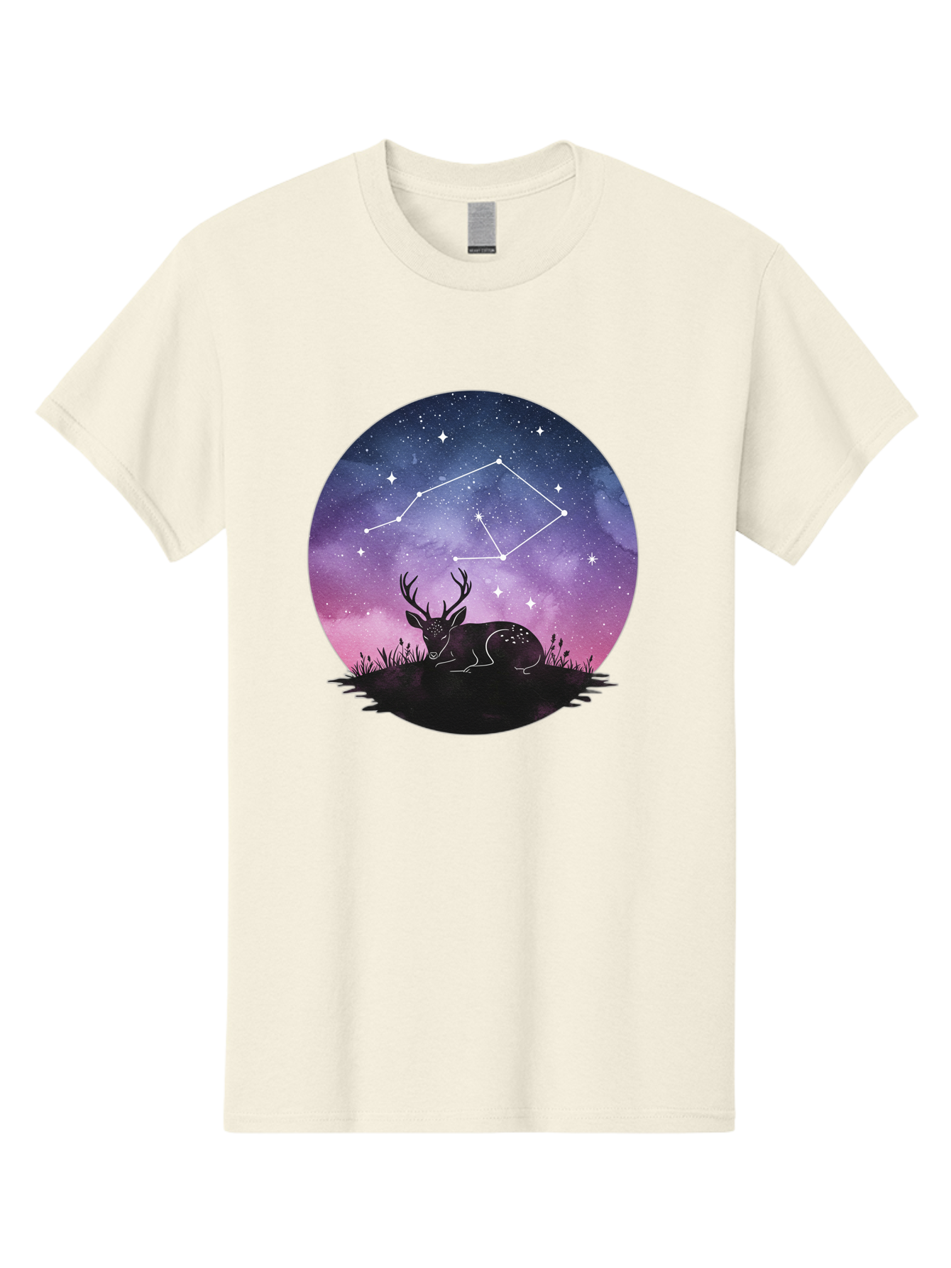 Deer-Constellation-1 Men'S Graphic Tee, 100% Cotton, Comfortable Casual Summer Wear, Machine Washable, Vintage Camera, Old Camera, Antique Camera, Black Camera, Classic Photography, Photography Equipment, Nostalgic Device, Film Camera, Baf021