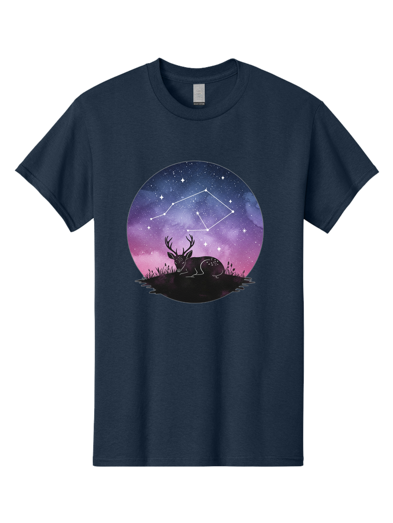 Deer-Constellation-1 Men'S Graphic Tee, 100% Cotton, Comfortable Casual Summer Wear, Machine Washable, Vintage Camera, Old Camera, Antique Camera, Black Camera, Classic Photography, Photography Equipment, Nostalgic Device, Film Camera, Baf021