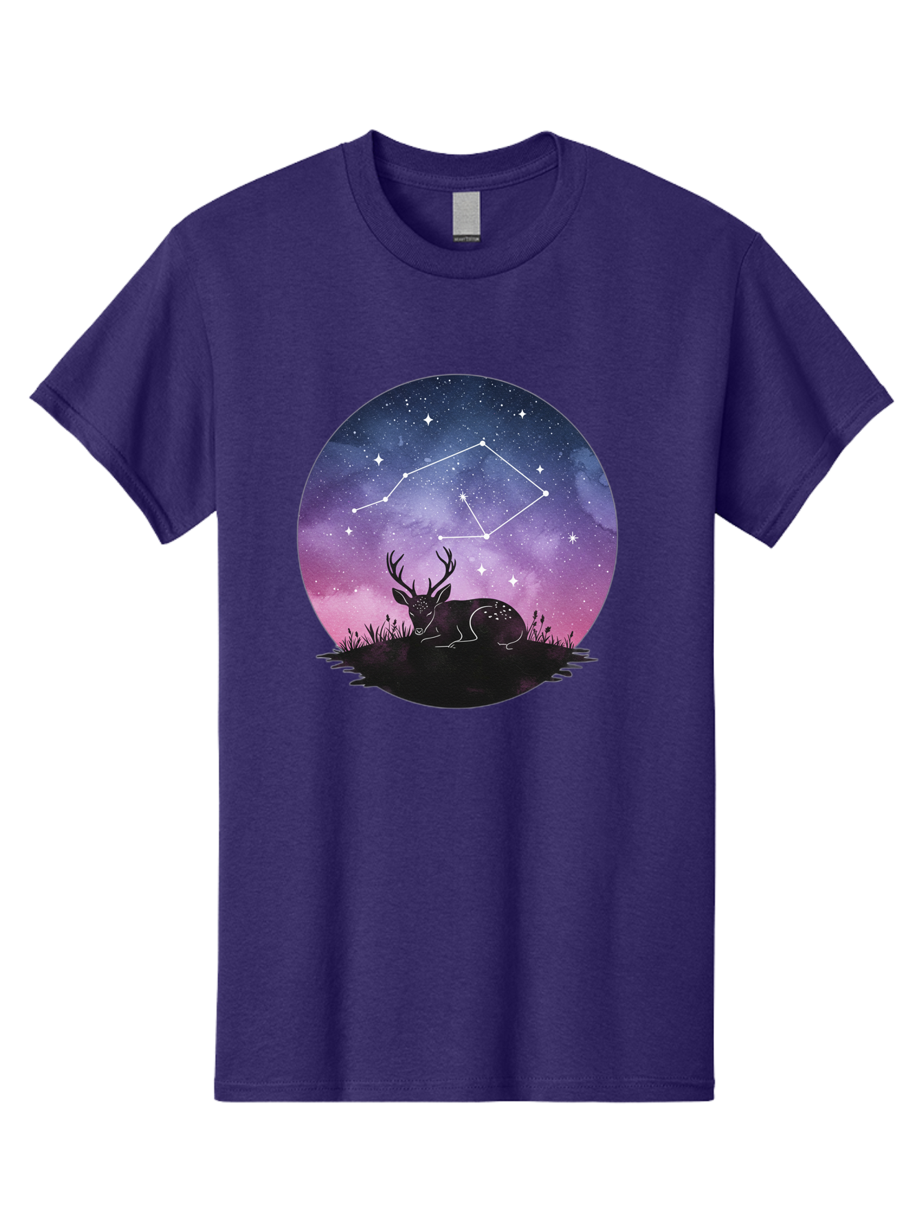 Deer-Constellation-1 Men'S Graphic Tee, 100% Cotton, Comfortable Casual Summer Wear, Machine Washable, Vintage Camera, Old Camera, Antique Camera, Black Camera, Classic Photography, Photography Equipment, Nostalgic Device, Film Camera, Baf021