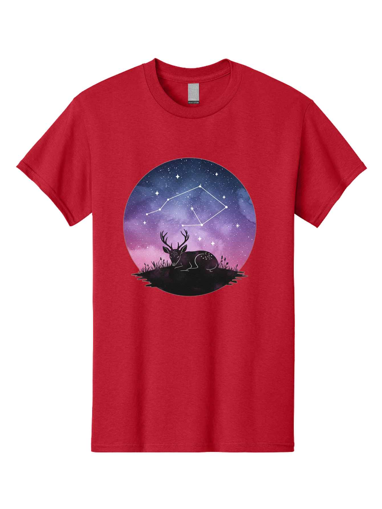 Deer-Constellation-1 Men'S Graphic Tee, 100% Cotton, Comfortable Casual Summer Wear, Machine Washable, Vintage Camera, Old Camera, Antique Camera, Black Camera, Classic Photography, Photography Equipment, Nostalgic Device, Film Camera, Baf021
