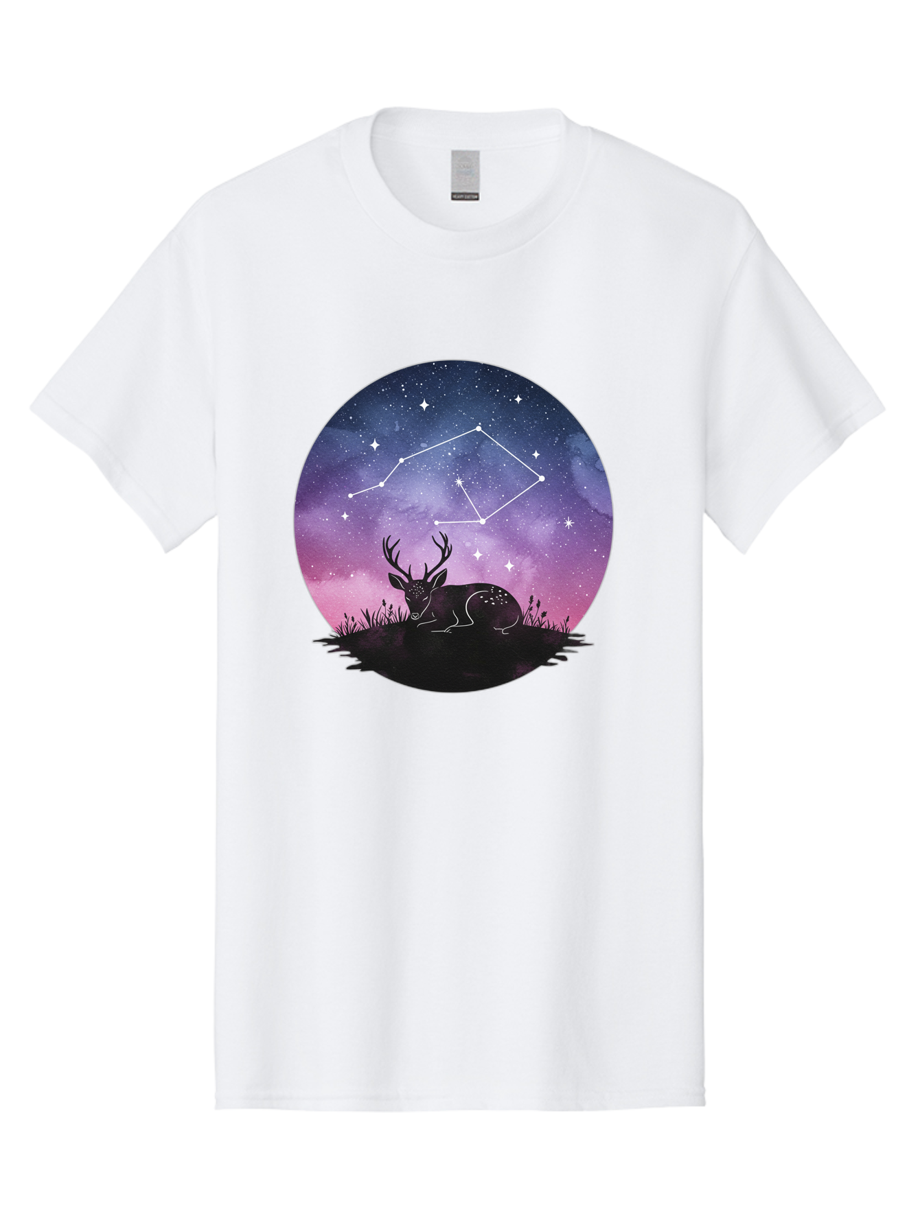 Deer-Constellation-1 Men'S Graphic Tee, 100% Cotton, Comfortable Casual Summer Wear, Machine Washable, Vintage Camera, Old Camera, Antique Camera, Black Camera, Classic Photography, Photography Equipment, Nostalgic Device, Film Camera, Baf021