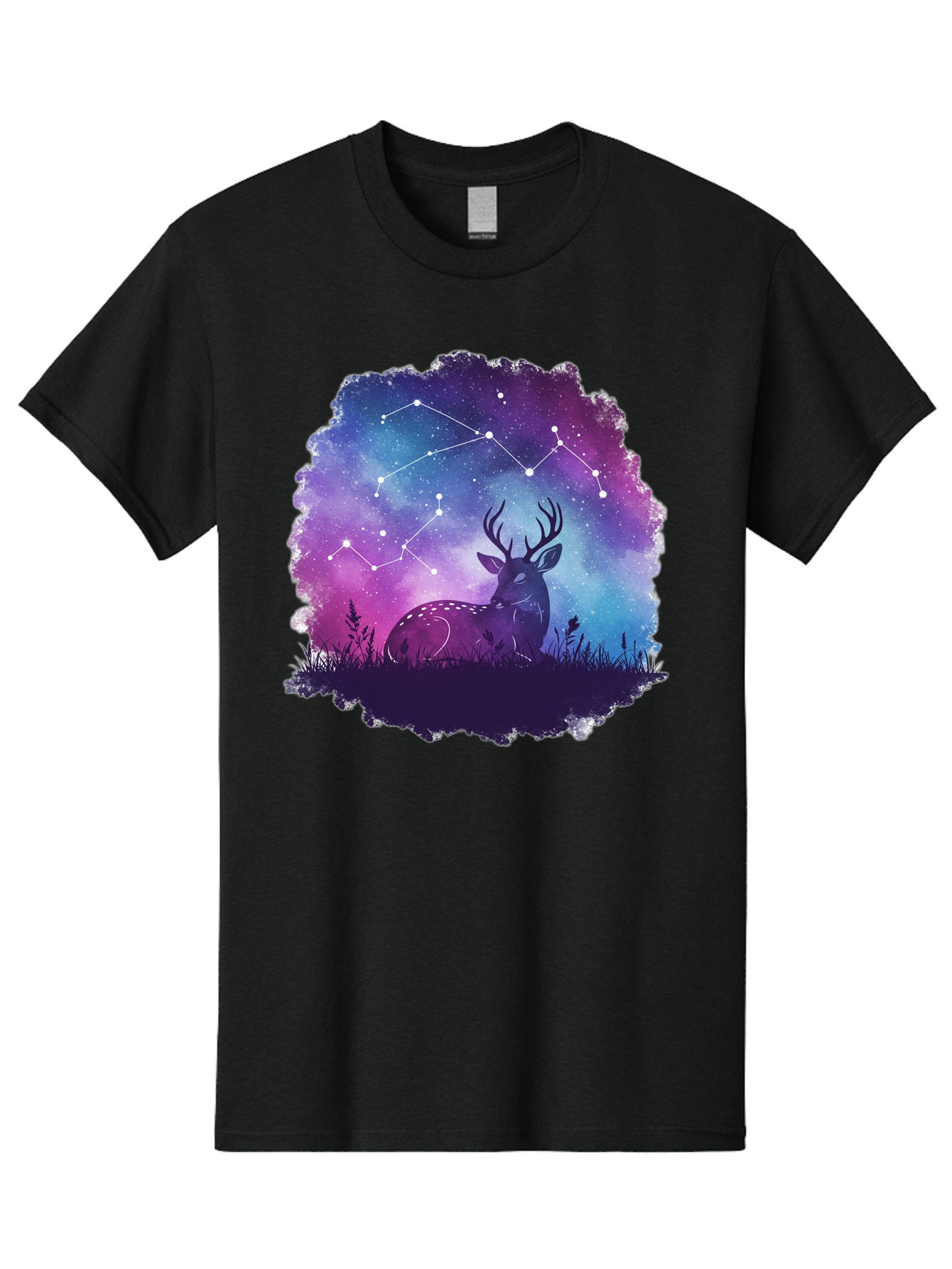 Deer-Constellation-2 Men'S Graphic Tee, 100% Cotton, Comfortable Casual Summer Wear, Machine Washable, Vintage Camera, Old Camera, Antique Camera, Black Camera, Classic Photography, Photography Equipment, Nostalgic Device, Film Camera, Baf022