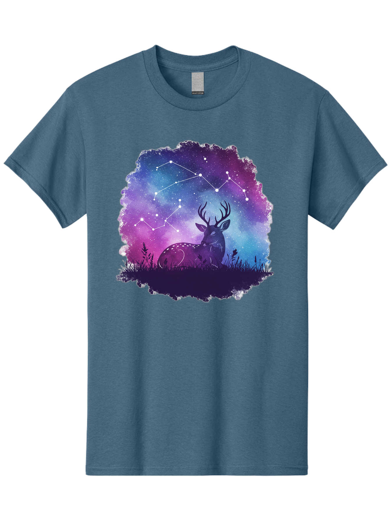 Deer-Constellation-2 Men'S Graphic Tee, 100% Cotton, Comfortable Casual Summer Wear, Machine Washable, Vintage Camera, Old Camera, Antique Camera, Black Camera, Classic Photography, Photography Equipment, Nostalgic Device, Film Camera, Baf022