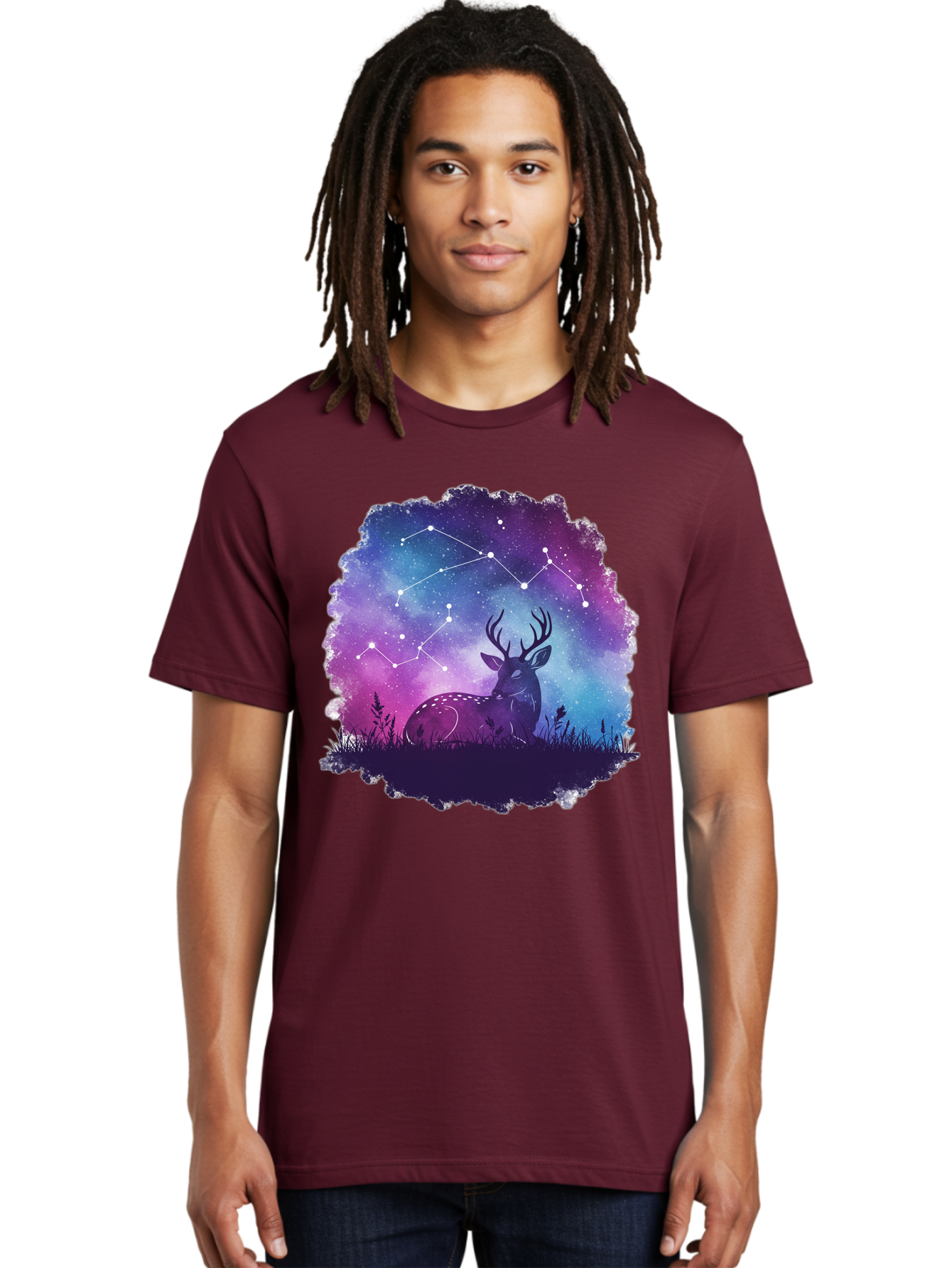 Deer-Constellation-2 Men'S Graphic Tee, 100% Cotton, Comfortable Casual Summer Wear, Machine Washable, Vintage Camera, Old Camera, Antique Camera, Black Camera, Classic Photography, Photography Equipment, Nostalgic Device, Film Camera, Baf022
