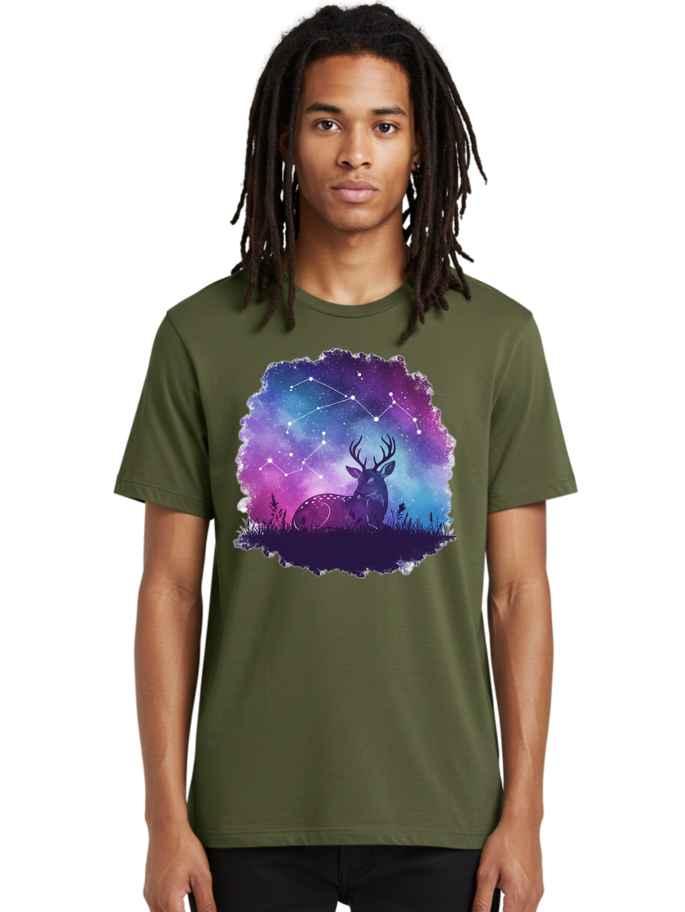 Deer-Constellation-2 Men'S Graphic Tee, 100% Cotton, Comfortable Casual Summer Wear, Machine Washable, Vintage Camera, Old Camera, Antique Camera, Black Camera, Classic Photography, Photography Equipment, Nostalgic Device, Film Camera, Baf022