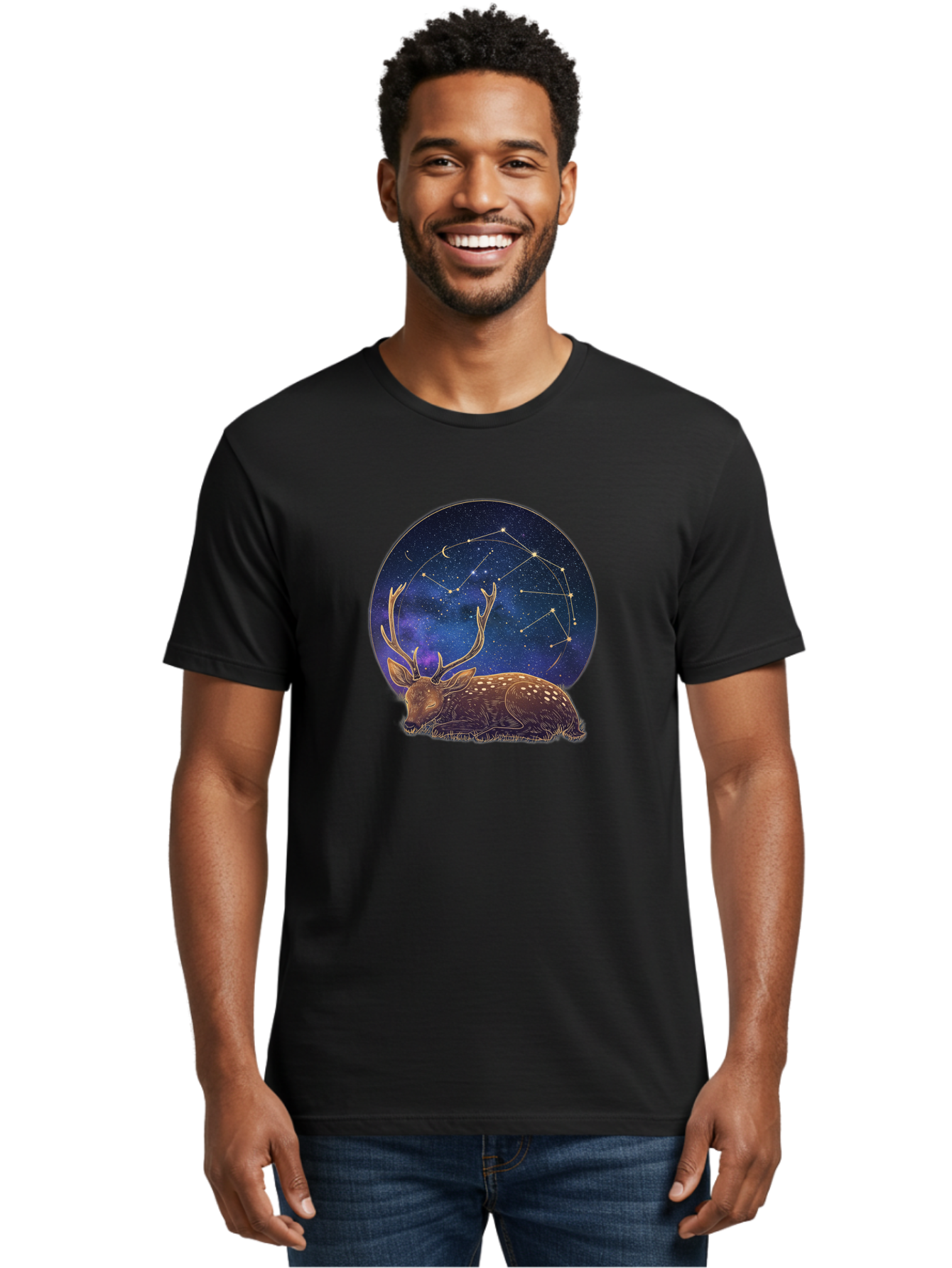 Deer-Constellation Men'S Graphic Tee, 100% Cotton, Comfortable Casual Summer Wear, Machine Washable, Vintage Camera, Old Camera, Antique Camera, Black Camera, Classic Photography, Photography Equipment, Nostalgic Device, Film Camera, Baf023