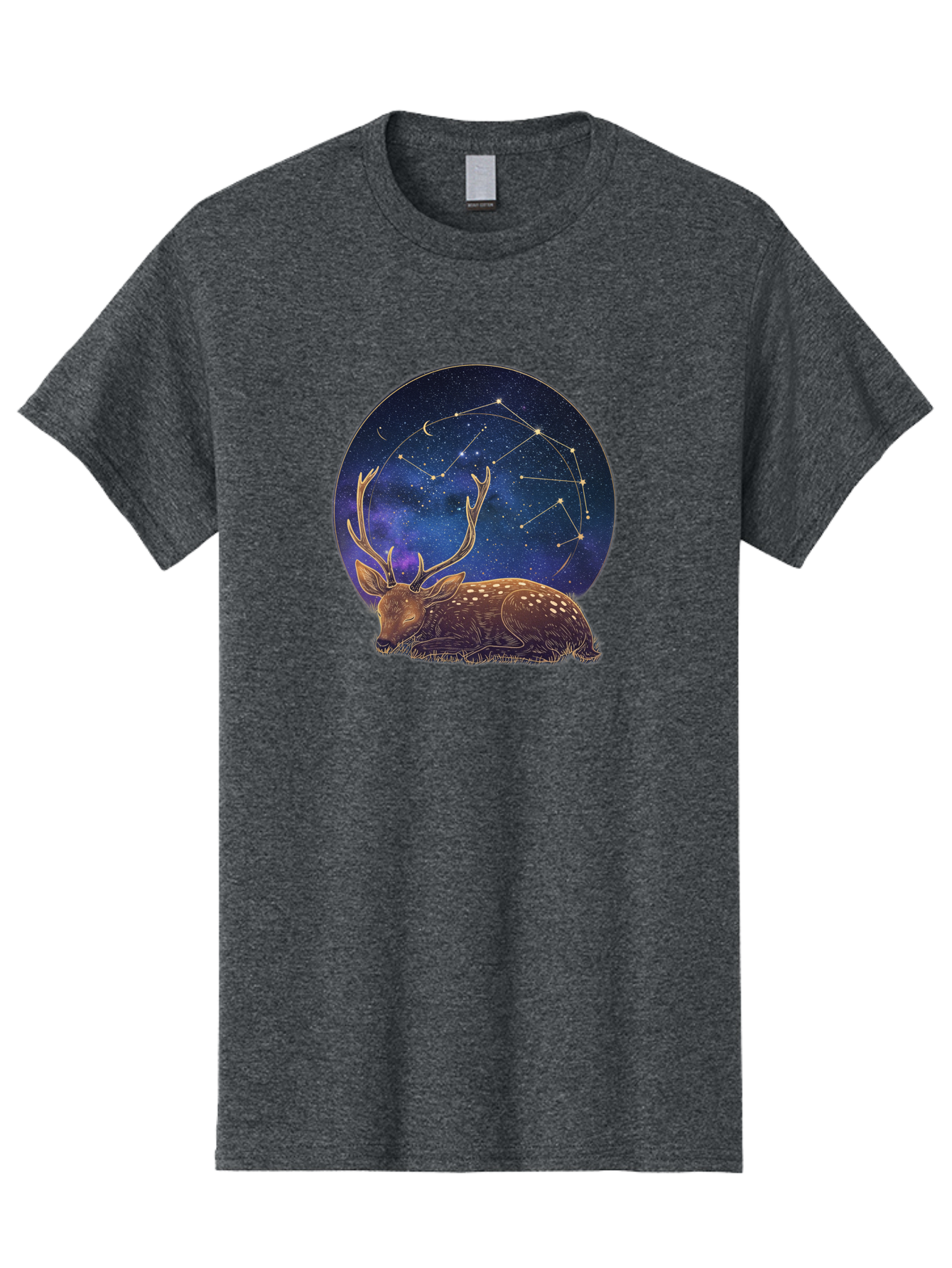 Deer-Constellation Men'S Graphic Tee, 100% Cotton, Comfortable Casual Summer Wear, Machine Washable, Vintage Camera, Old Camera, Antique Camera, Black Camera, Classic Photography, Photography Equipment, Nostalgic Device, Film Camera, Baf023