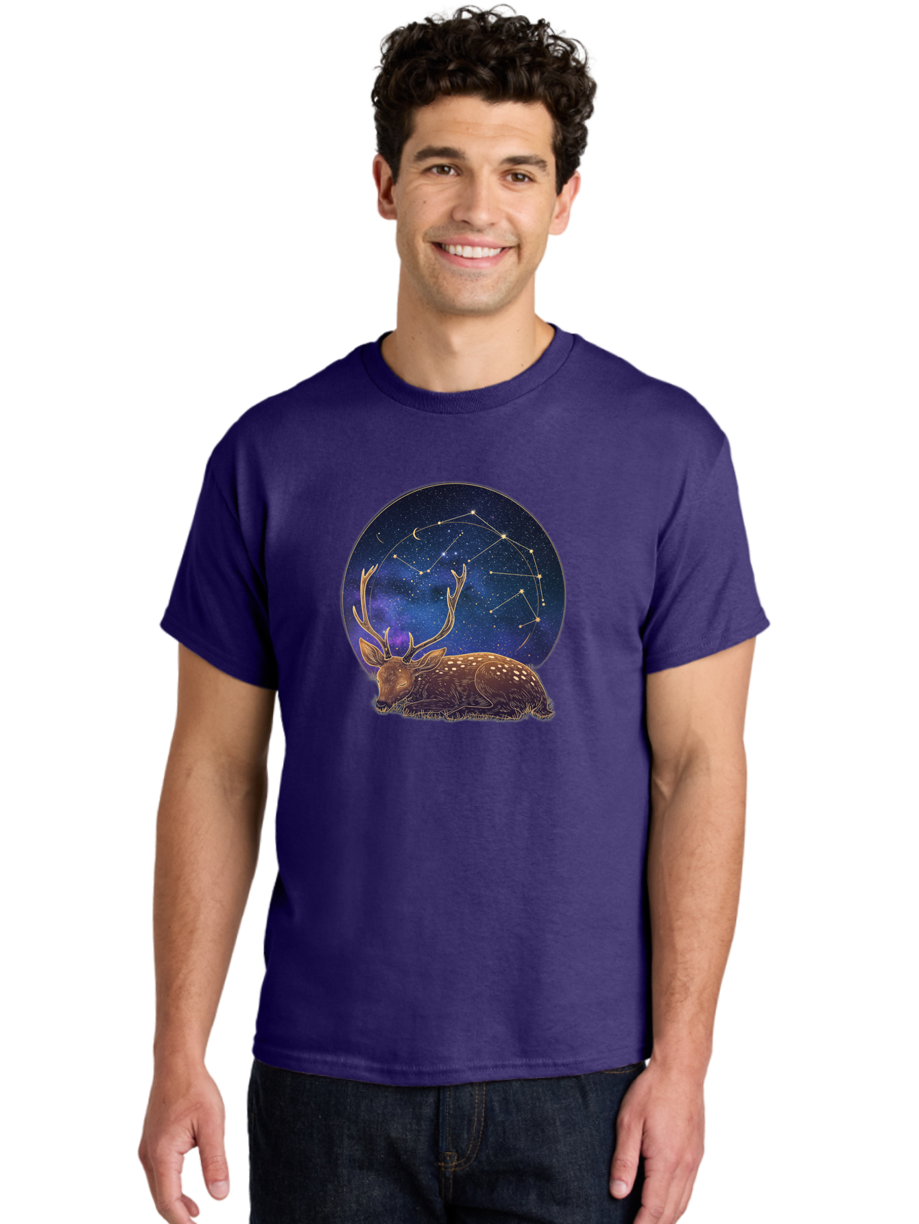 Deer-Constellation Men'S Graphic Tee, 100% Cotton, Comfortable Casual Summer Wear, Machine Washable, Vintage Camera, Old Camera, Antique Camera, Black Camera, Classic Photography, Photography Equipment, Nostalgic Device, Film Camera, Baf023