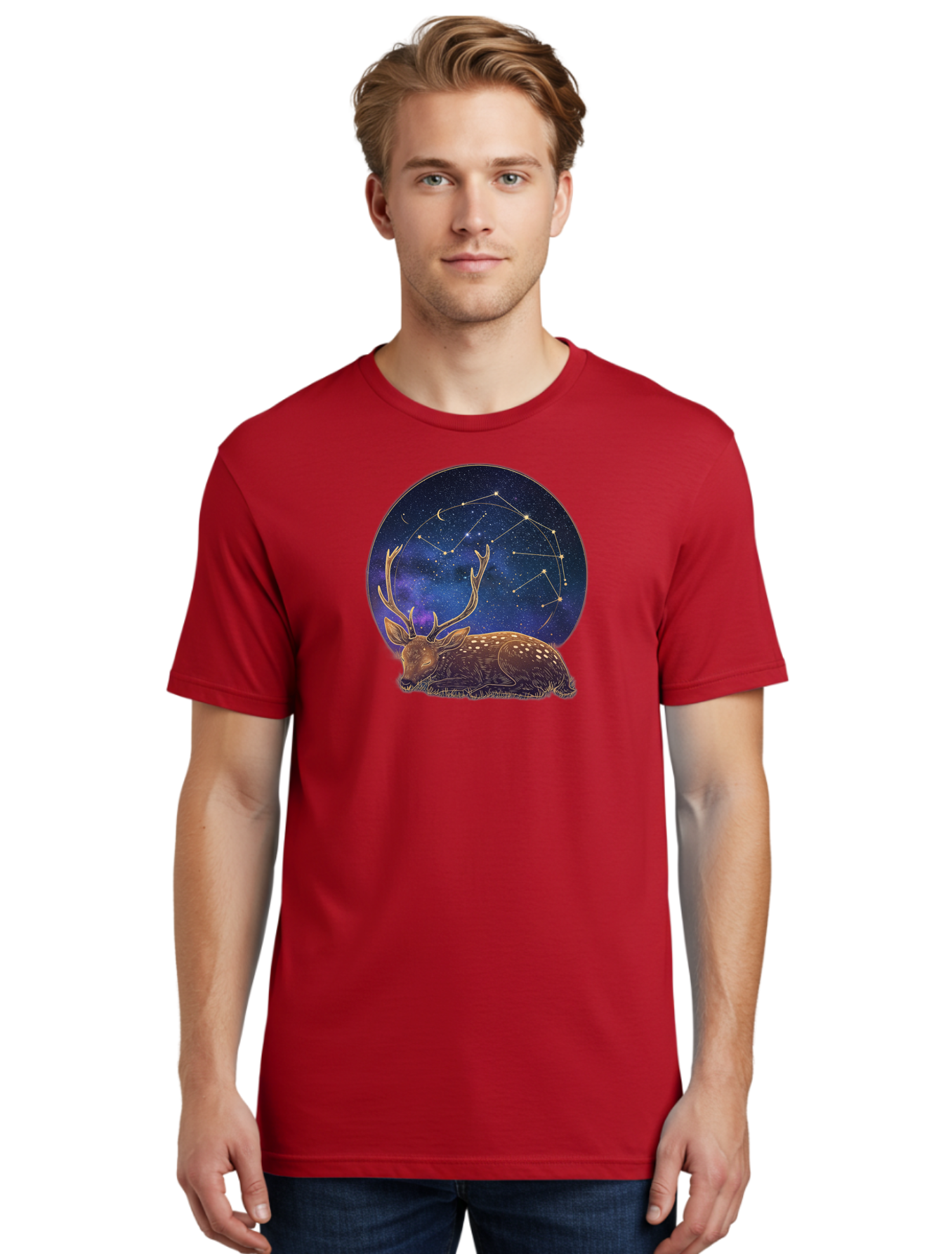 Deer-Constellation Men'S Graphic Tee, 100% Cotton, Comfortable Casual Summer Wear, Machine Washable, Vintage Camera, Old Camera, Antique Camera, Black Camera, Classic Photography, Photography Equipment, Nostalgic Device, Film Camera, Baf023