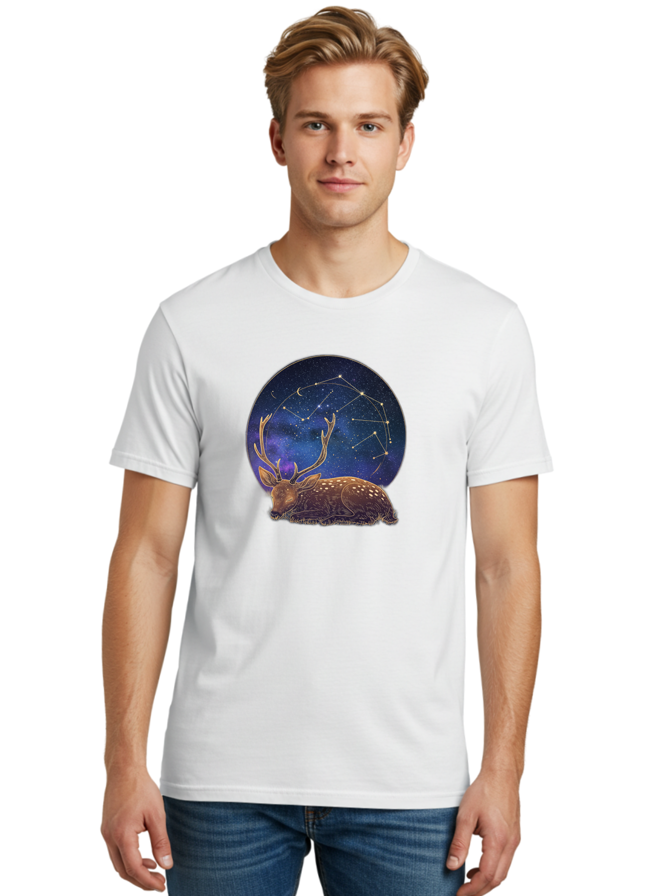 Deer-Constellation Men'S Graphic Tee, 100% Cotton, Comfortable Casual Summer Wear, Machine Washable, Vintage Camera, Old Camera, Antique Camera, Black Camera, Classic Photography, Photography Equipment, Nostalgic Device, Film Camera, Baf023