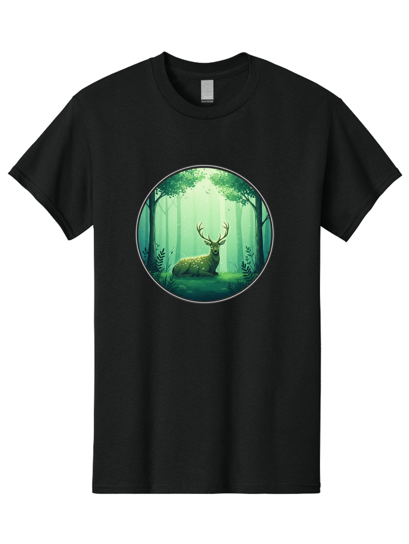 Deer-In-Forest-1 Men'S Graphic Tee, 100% Cotton, Comfortable Casual Summer Wear, Machine Washable, Vintage Camera, Old Camera, Antique Camera, Black Camera, Classic Photography, Photography Equipment, Nostalgic Device, Film Camera, Camera Art Baf025