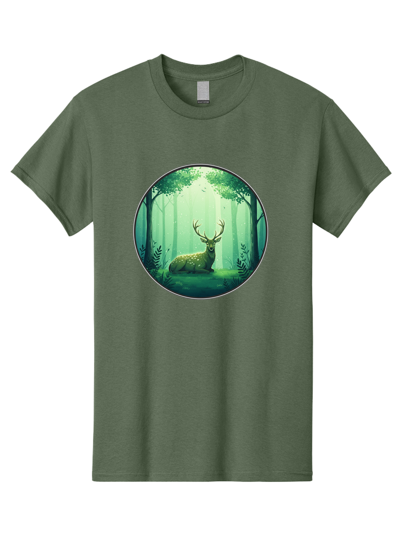 Deer-In-Forest-1 Men'S Graphic Tee, 100% Cotton, Comfortable Casual Summer Wear, Machine Washable, Vintage Camera, Old Camera, Antique Camera, Black Camera, Classic Photography, Photography Equipment, Nostalgic Device, Film Camera, Camera Art Baf025