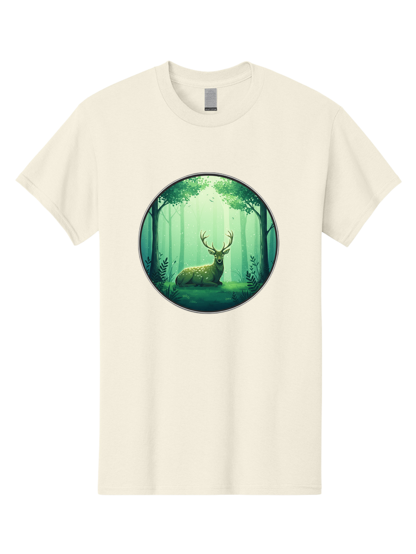 Deer-In-Forest-1 Men'S Graphic Tee, 100% Cotton, Comfortable Casual Summer Wear, Machine Washable, Vintage Camera, Old Camera, Antique Camera, Black Camera, Classic Photography, Photography Equipment, Nostalgic Device, Film Camera, Camera Art Baf025