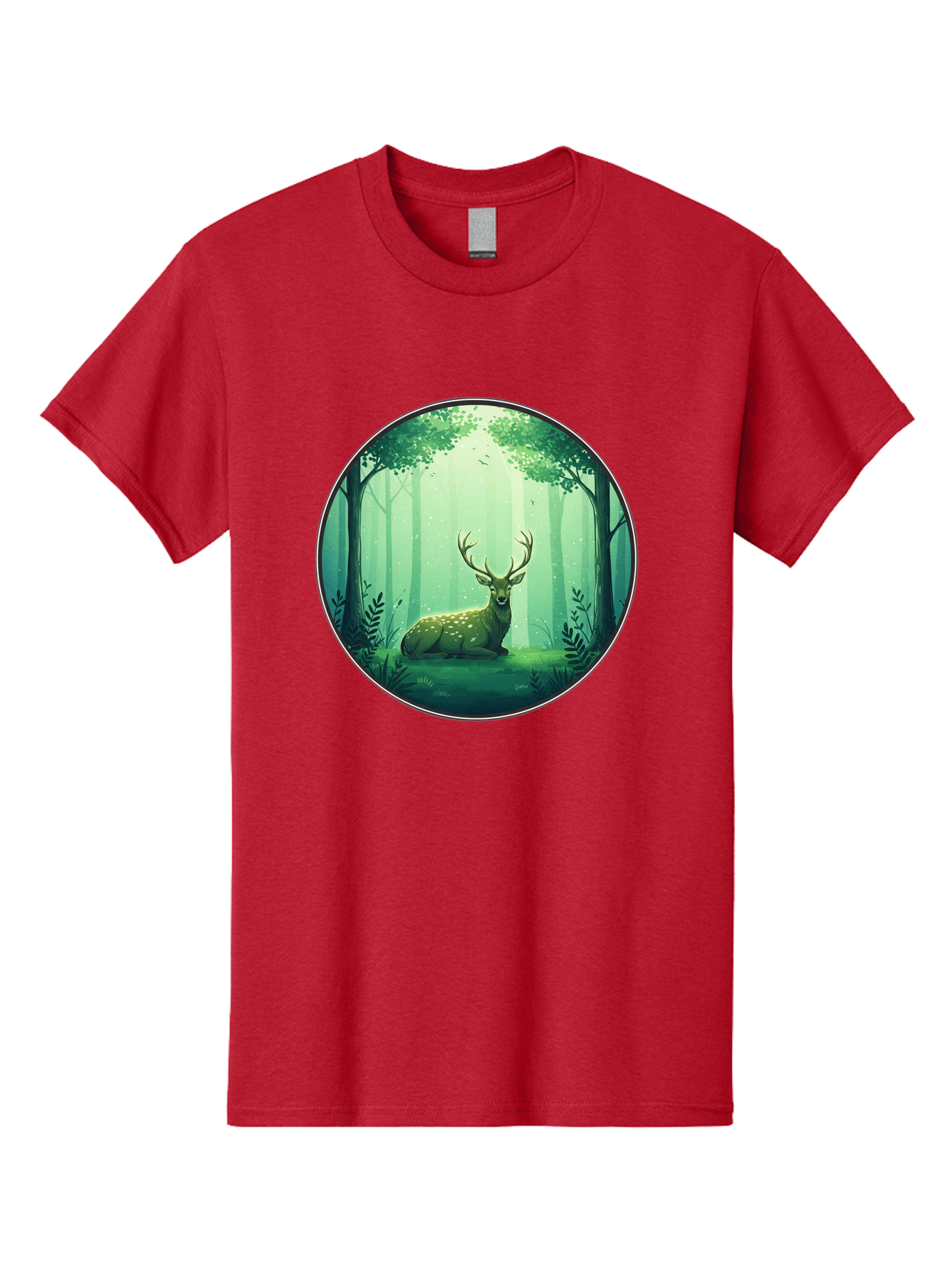 Deer-In-Forest-1 Men'S Graphic Tee, 100% Cotton, Comfortable Casual Summer Wear, Machine Washable, Vintage Camera, Old Camera, Antique Camera, Black Camera, Classic Photography, Photography Equipment, Nostalgic Device, Film Camera, Camera Art Baf025