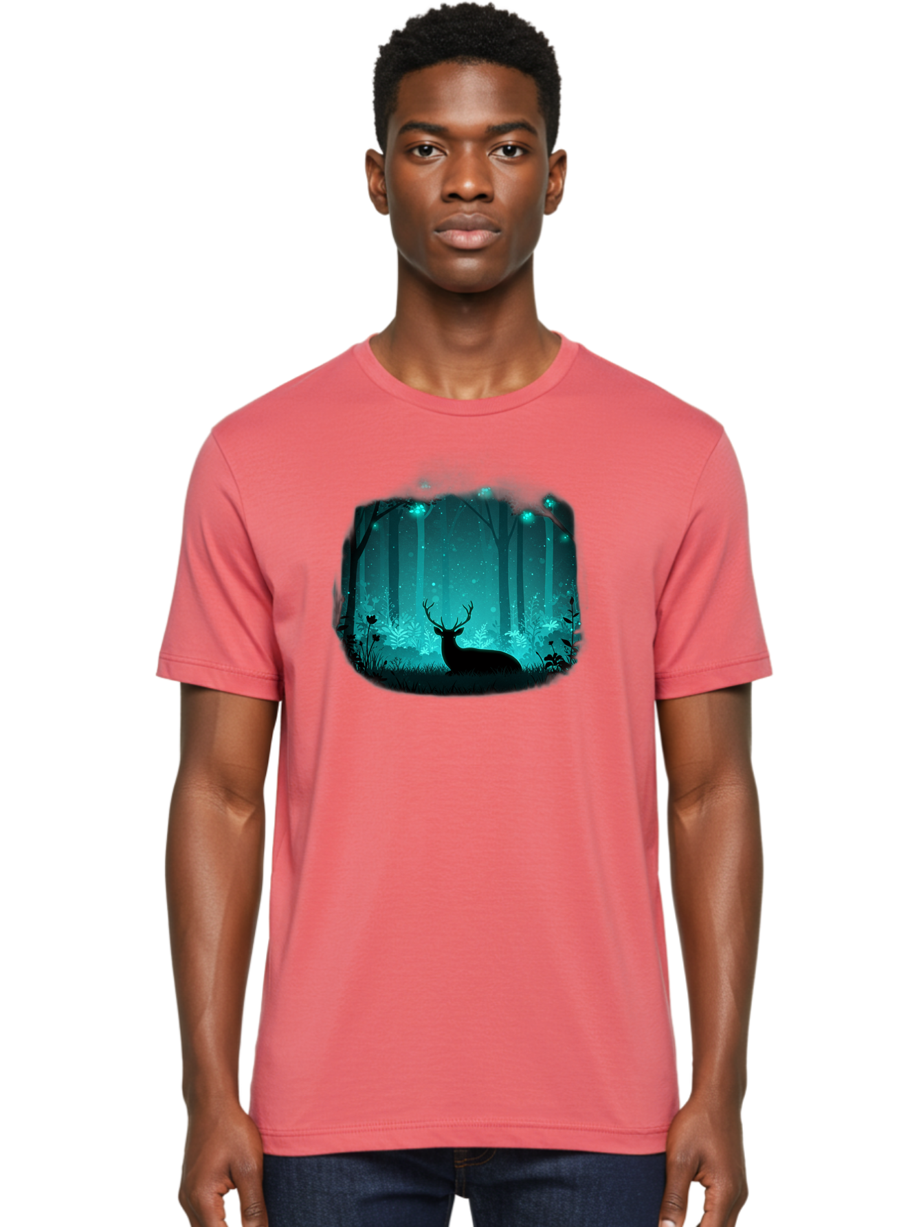Deer-In-Forest Men'S Graphic Tee, 100% Cotton, Comfortable Casual Summer Wear, Machine Washable, Vintage Camera, Old Camera, Antique Camera, Black Camera, Classic Photography, Photography Equipment, Nostalgic Device, Film Camera, Camera Art Baf026