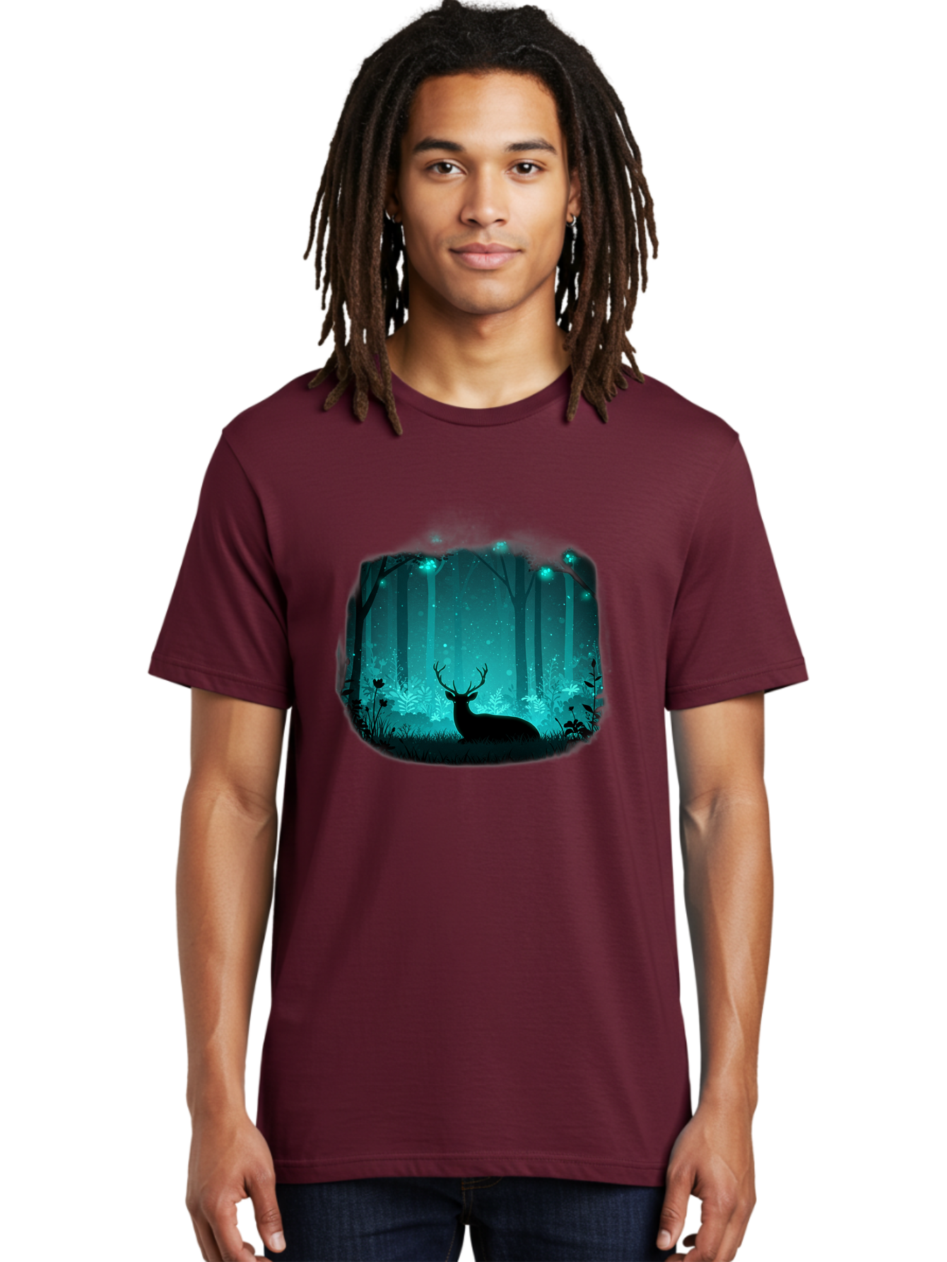 Deer-In-Forest Men'S Graphic Tee, 100% Cotton, Comfortable Casual Summer Wear, Machine Washable, Vintage Camera, Old Camera, Antique Camera, Black Camera, Classic Photography, Photography Equipment, Nostalgic Device, Film Camera, Camera Art Baf026