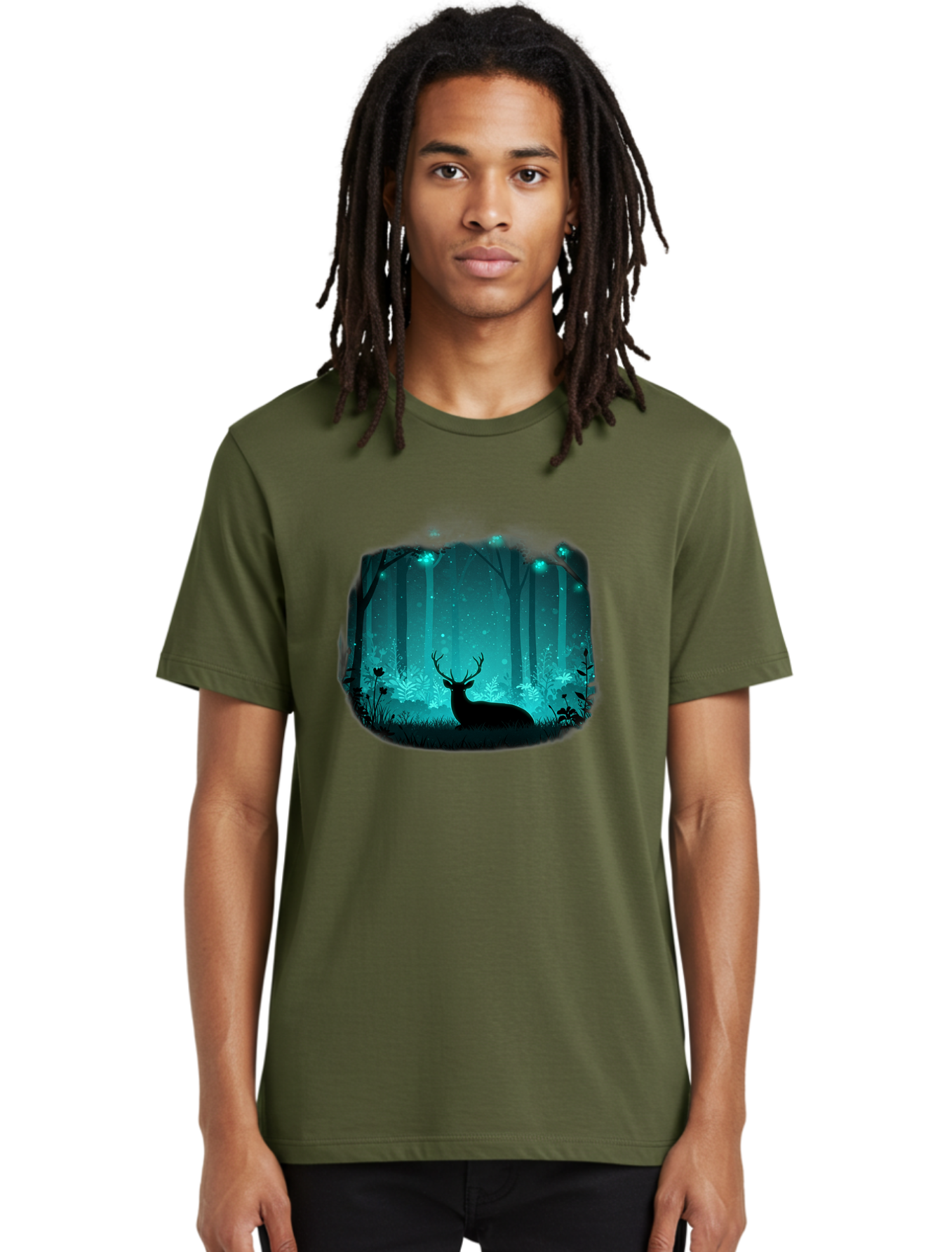 Deer-In-Forest Men'S Graphic Tee, 100% Cotton, Comfortable Casual Summer Wear, Machine Washable, Vintage Camera, Old Camera, Antique Camera, Black Camera, Classic Photography, Photography Equipment, Nostalgic Device, Film Camera, Camera Art Baf026