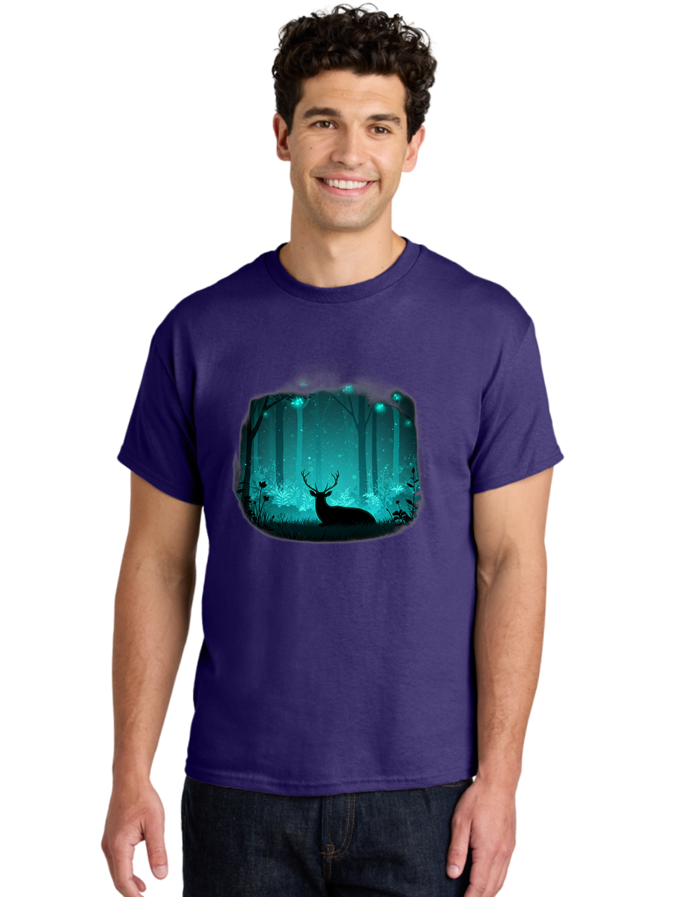Deer-In-Forest Men'S Graphic Tee, 100% Cotton, Comfortable Casual Summer Wear, Machine Washable, Vintage Camera, Old Camera, Antique Camera, Black Camera, Classic Photography, Photography Equipment, Nostalgic Device, Film Camera, Camera Art Baf026