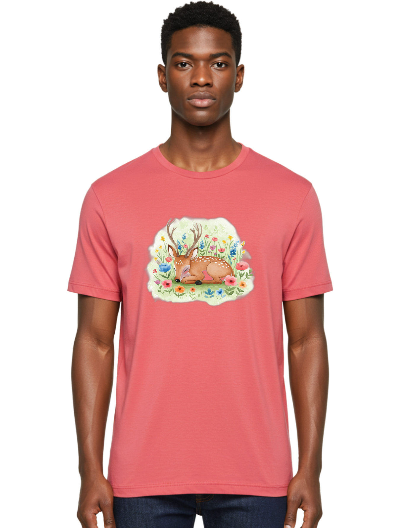 Deer-In-Wildflowers Men'S Graphic Tee, 100% Cotton, Comfortable Casual Summer Wear, Machine Washable, Vintage Camera, Old Camera, Antique Camera, Black Camera, Classic Photography, Photography Equipment, Nostalgic Device, Film Camera, Baf027