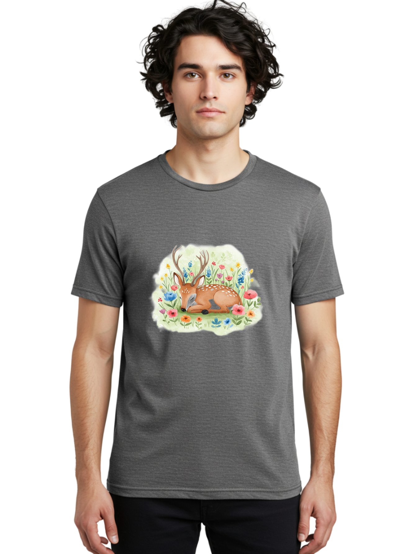 Deer-In-Wildflowers Men'S Graphic Tee, 100% Cotton, Comfortable Casual Summer Wear, Machine Washable, Vintage Camera, Old Camera, Antique Camera, Black Camera, Classic Photography, Photography Equipment, Nostalgic Device, Film Camera, Baf027