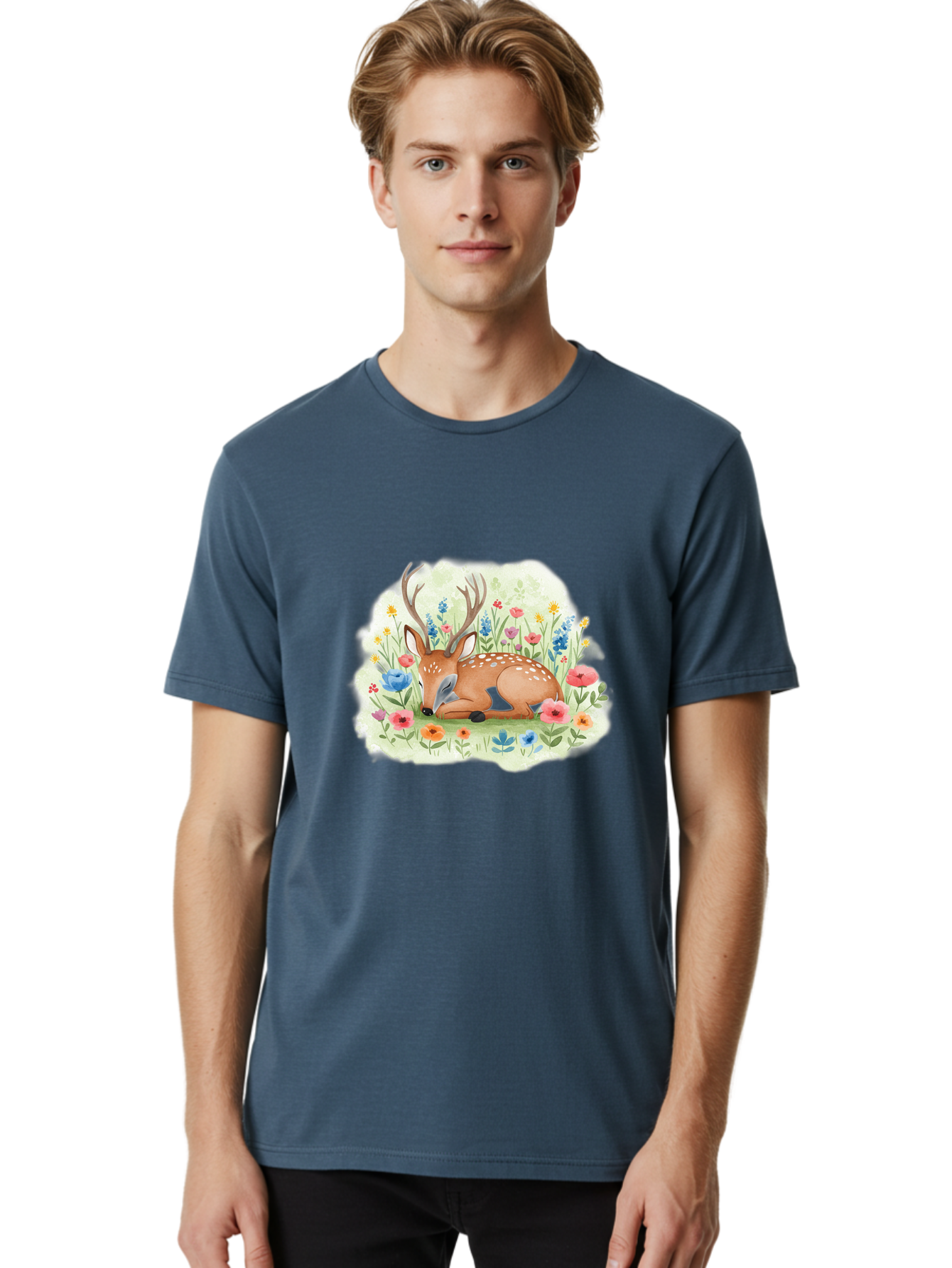 Deer-In-Wildflowers Men'S Graphic Tee, 100% Cotton, Comfortable Casual Summer Wear, Machine Washable, Vintage Camera, Old Camera, Antique Camera, Black Camera, Classic Photography, Photography Equipment, Nostalgic Device, Film Camera, Baf027