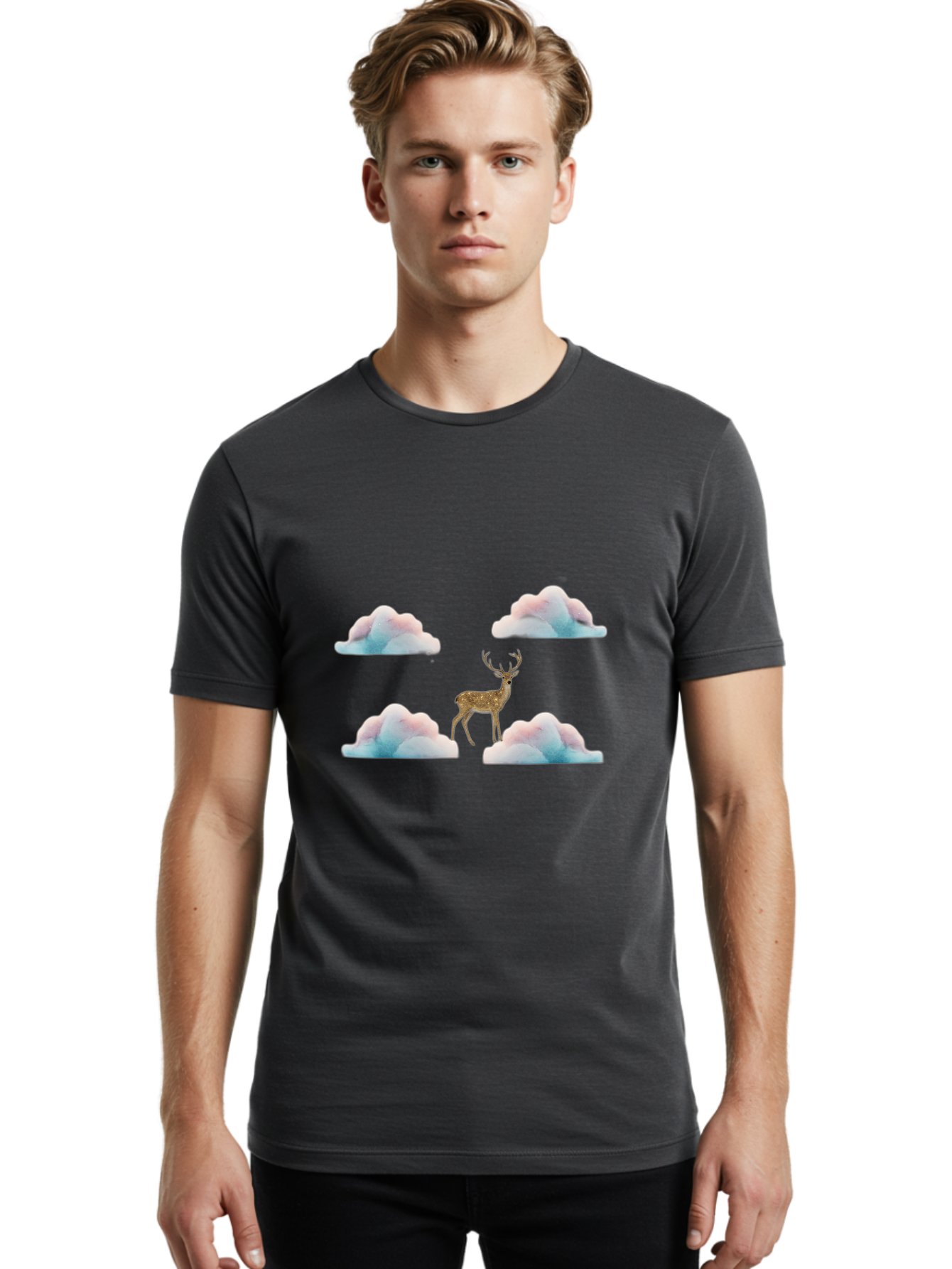 Deer-On-Clouds Men'S Graphic Tee, 100% Cotton, Comfortable Casual Summer Wear, Machine Washable, Vintage Camera, Old Camera, Antique Camera, Black Camera, Classic Photography, Photography Equipment, Nostalgic Device, Film Camera, Camera Art Baf028