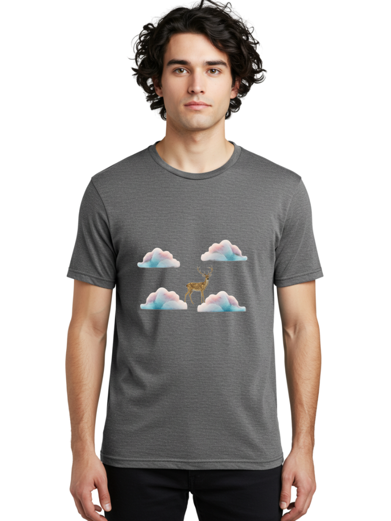 Deer-On-Clouds Men'S Graphic Tee, 100% Cotton, Comfortable Casual Summer Wear, Machine Washable, Vintage Camera, Old Camera, Antique Camera, Black Camera, Classic Photography, Photography Equipment, Nostalgic Device, Film Camera, Camera Art Baf028