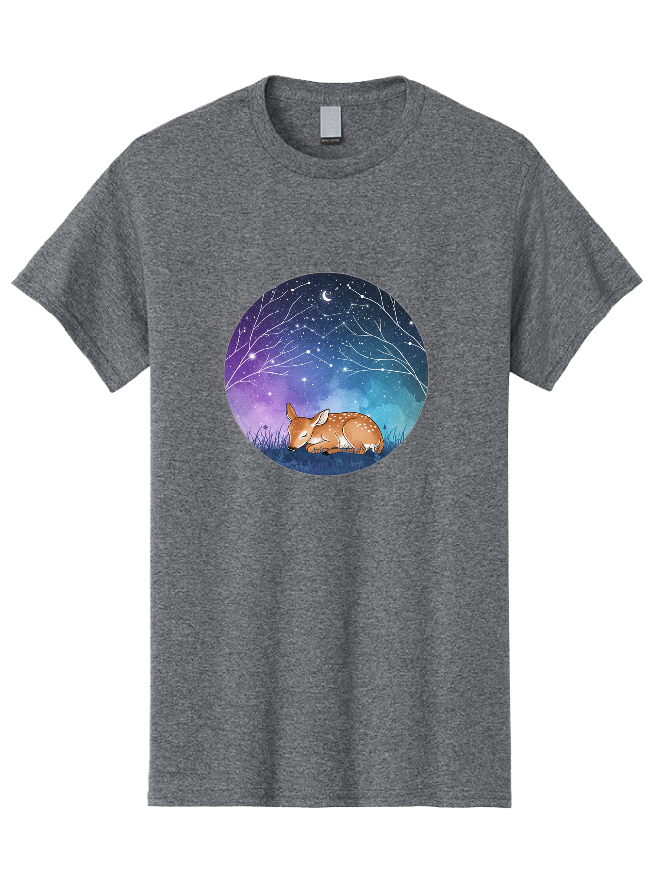 Deer-Under-Starry-Night-Sky Men'S Graphic Tee, 100% Cotton, Comfortable Casual Summer Wear, Machine Washable, Vintage Camera, Old Camera, Antique Camera, Black Camera, Classic Photography, Photography Equipment, Nostalgic Device, Film Camera, Baf030