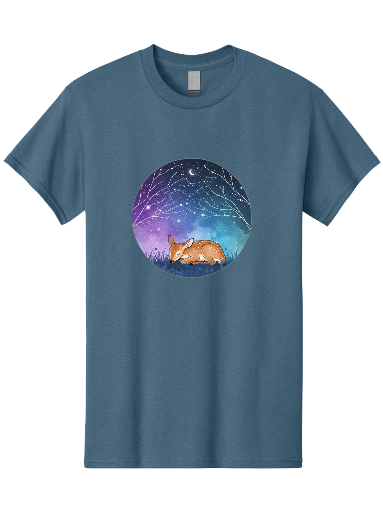 Deer-Under-Starry-Night-Sky Men'S Graphic Tee, 100% Cotton, Comfortable Casual Summer Wear, Machine Washable, Vintage Camera, Old Camera, Antique Camera, Black Camera, Classic Photography, Photography Equipment, Nostalgic Device, Film Camera, Baf030