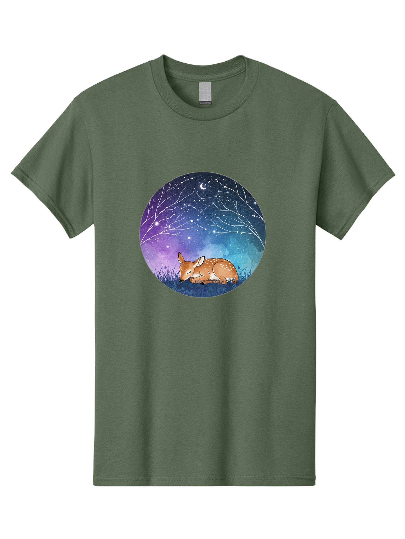 Deer-Under-Starry-Night-Sky Men'S Graphic Tee, 100% Cotton, Comfortable Casual Summer Wear, Machine Washable, Vintage Camera, Old Camera, Antique Camera, Black Camera, Classic Photography, Photography Equipment, Nostalgic Device, Film Camera, Baf030