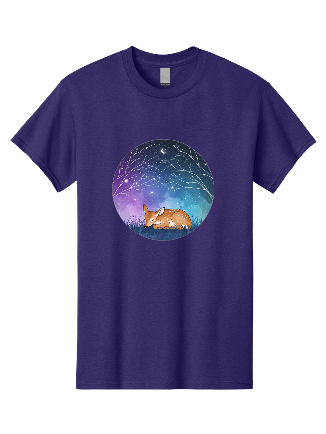 Deer-Under-Starry-Night-Sky Men'S Graphic Tee, 100% Cotton, Comfortable Casual Summer Wear, Machine Washable, Vintage Camera, Old Camera, Antique Camera, Black Camera, Classic Photography, Photography Equipment, Nostalgic Device, Film Camera, Baf030